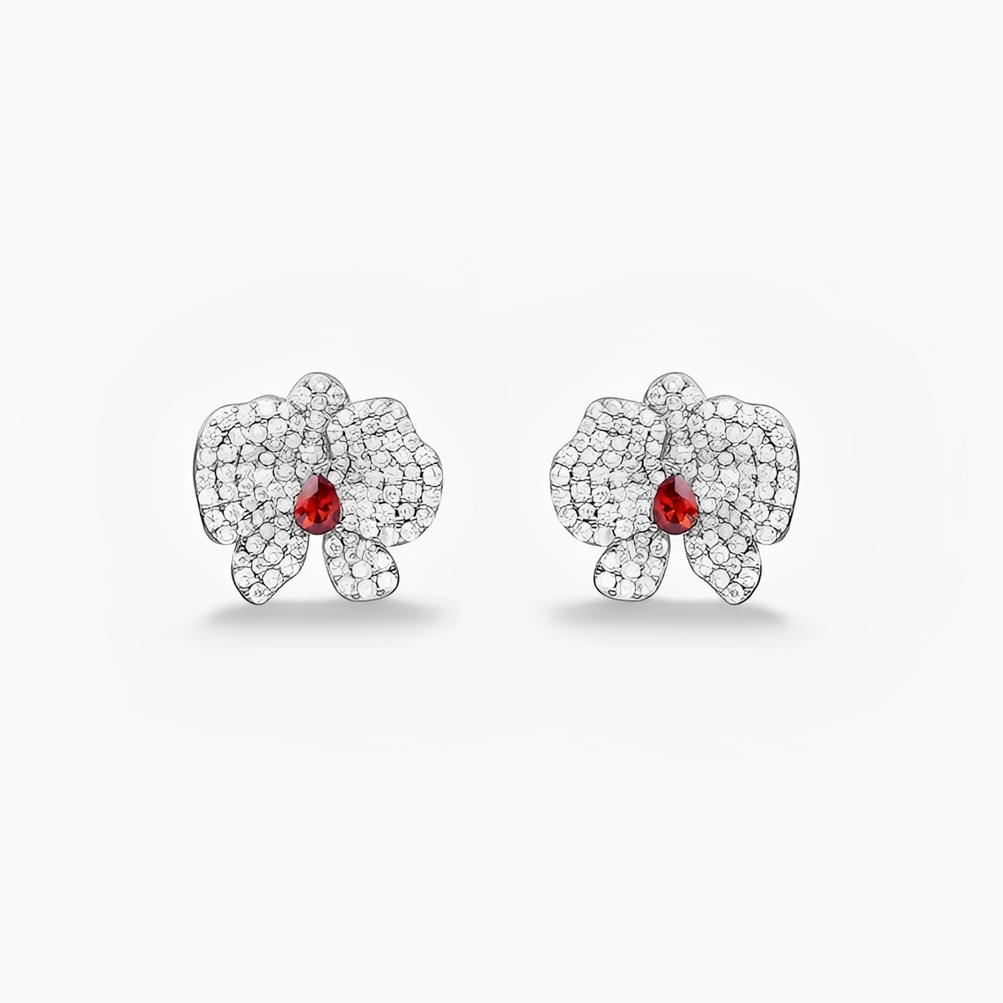 Pureté Red Butterfly Stud Earrings