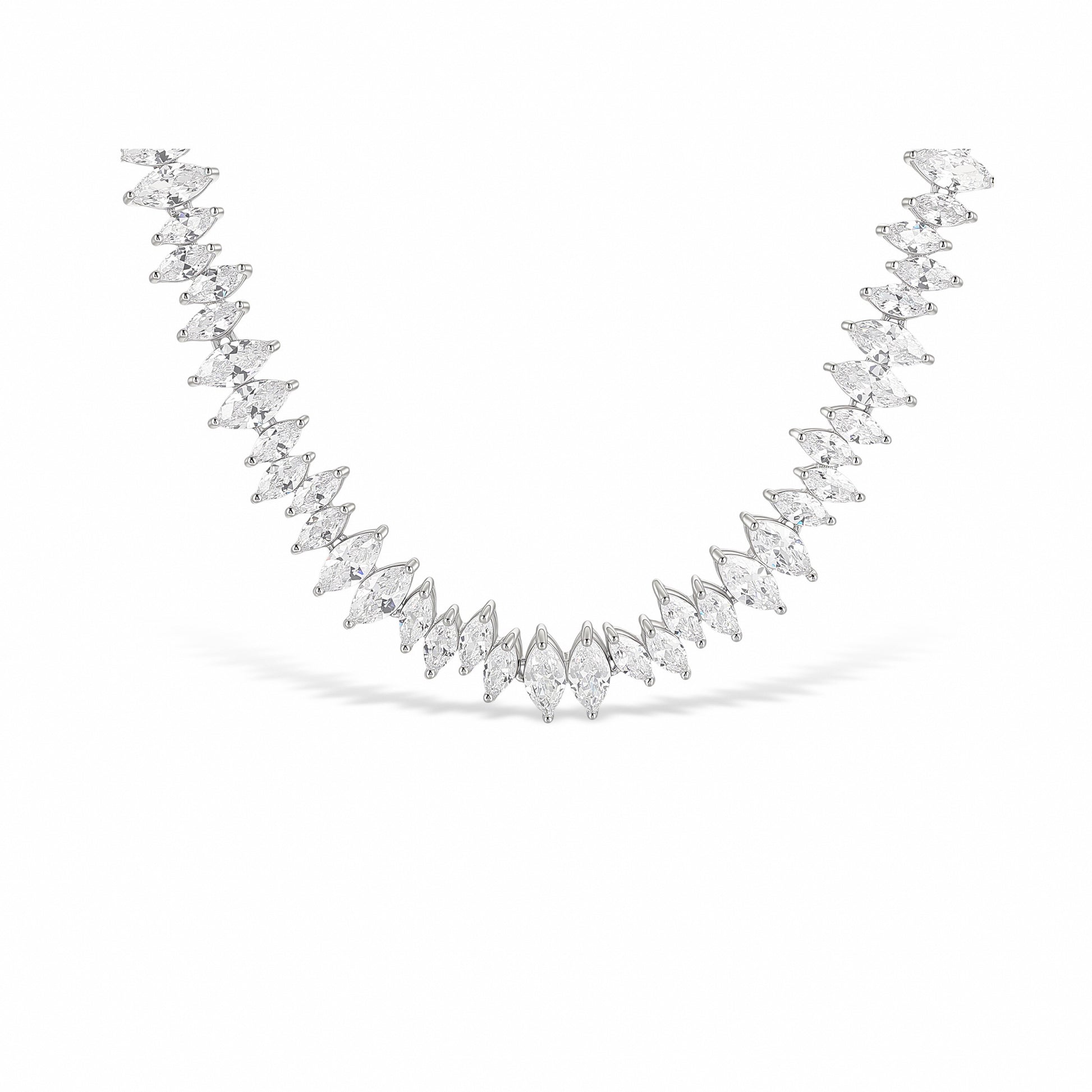 Quentinne White Navette Necklace