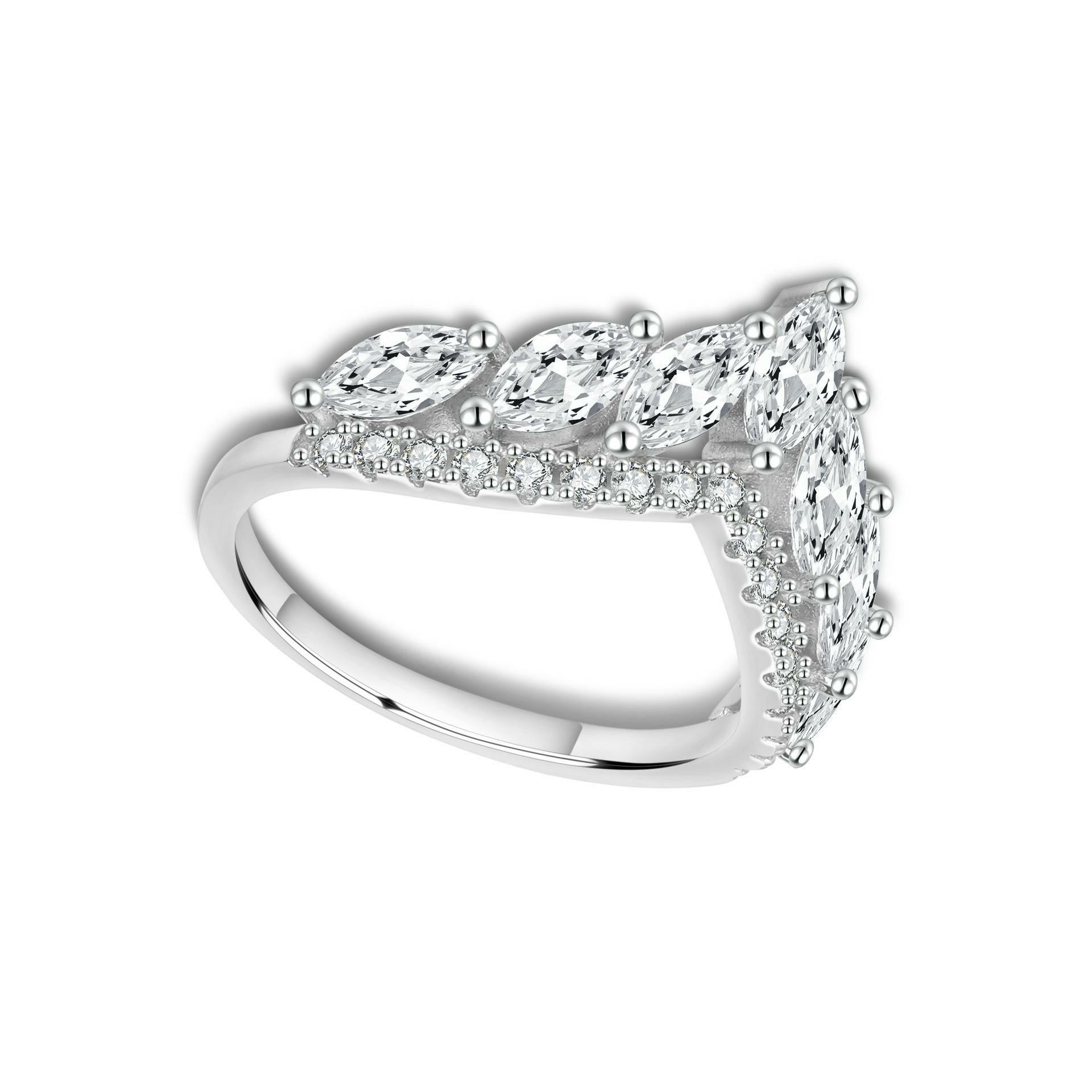Rachèle White Crown Ring