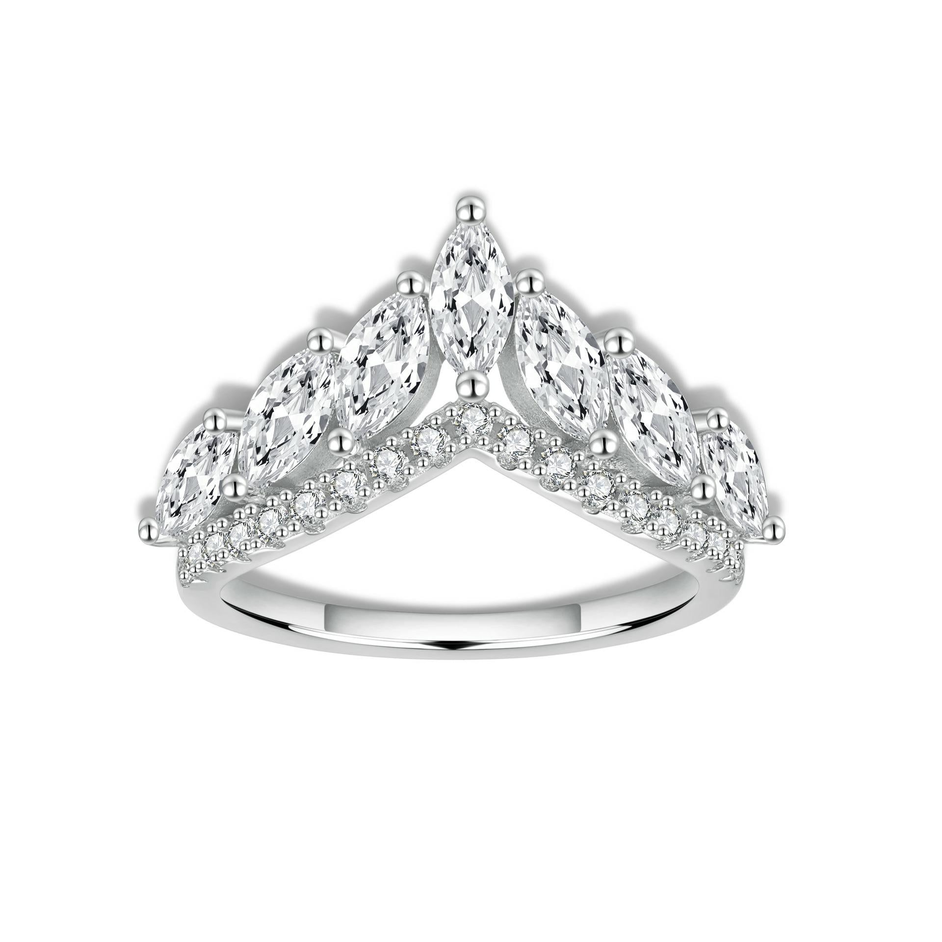Rachèle White Crown Ring