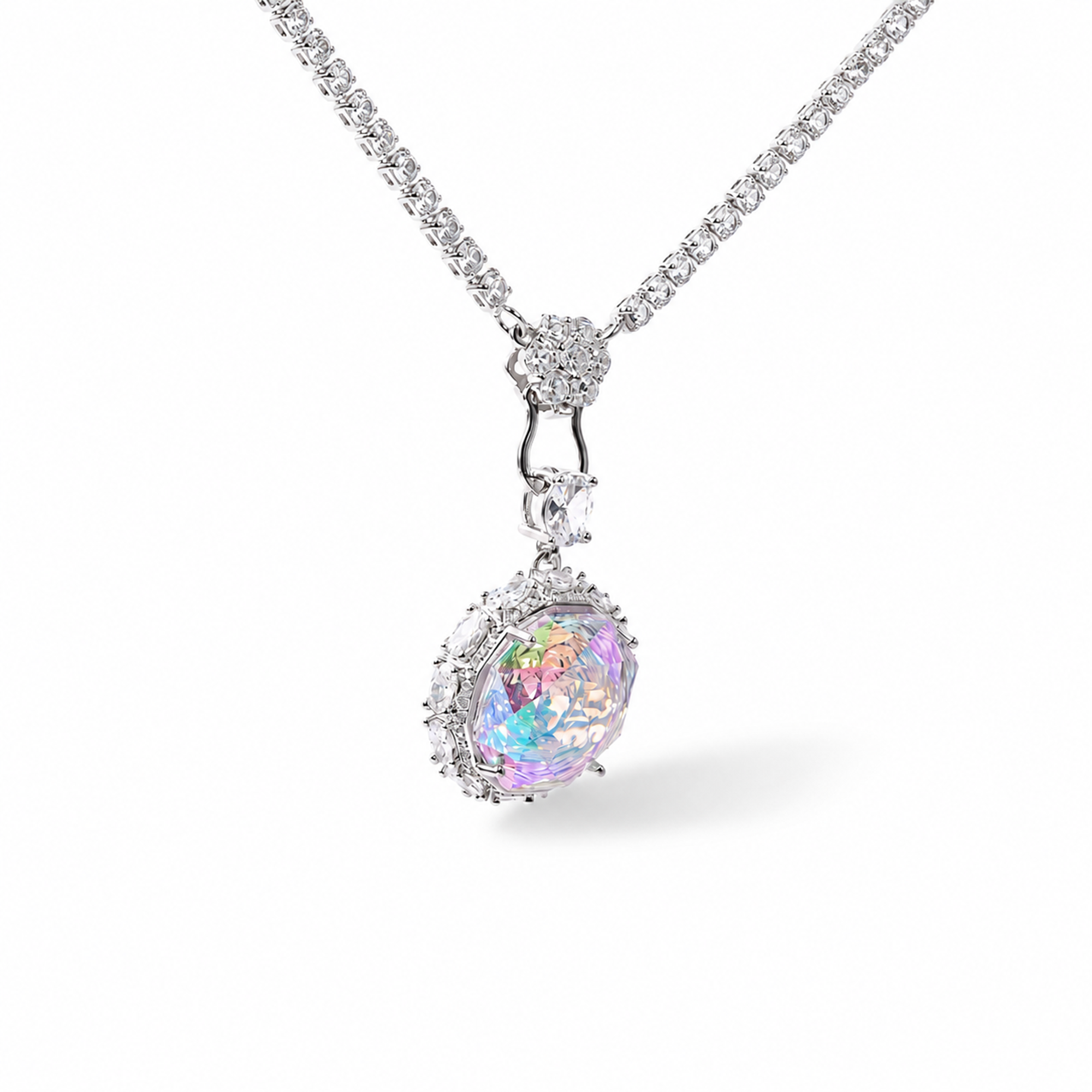 Raphaela Pink Rose Floral Necklace