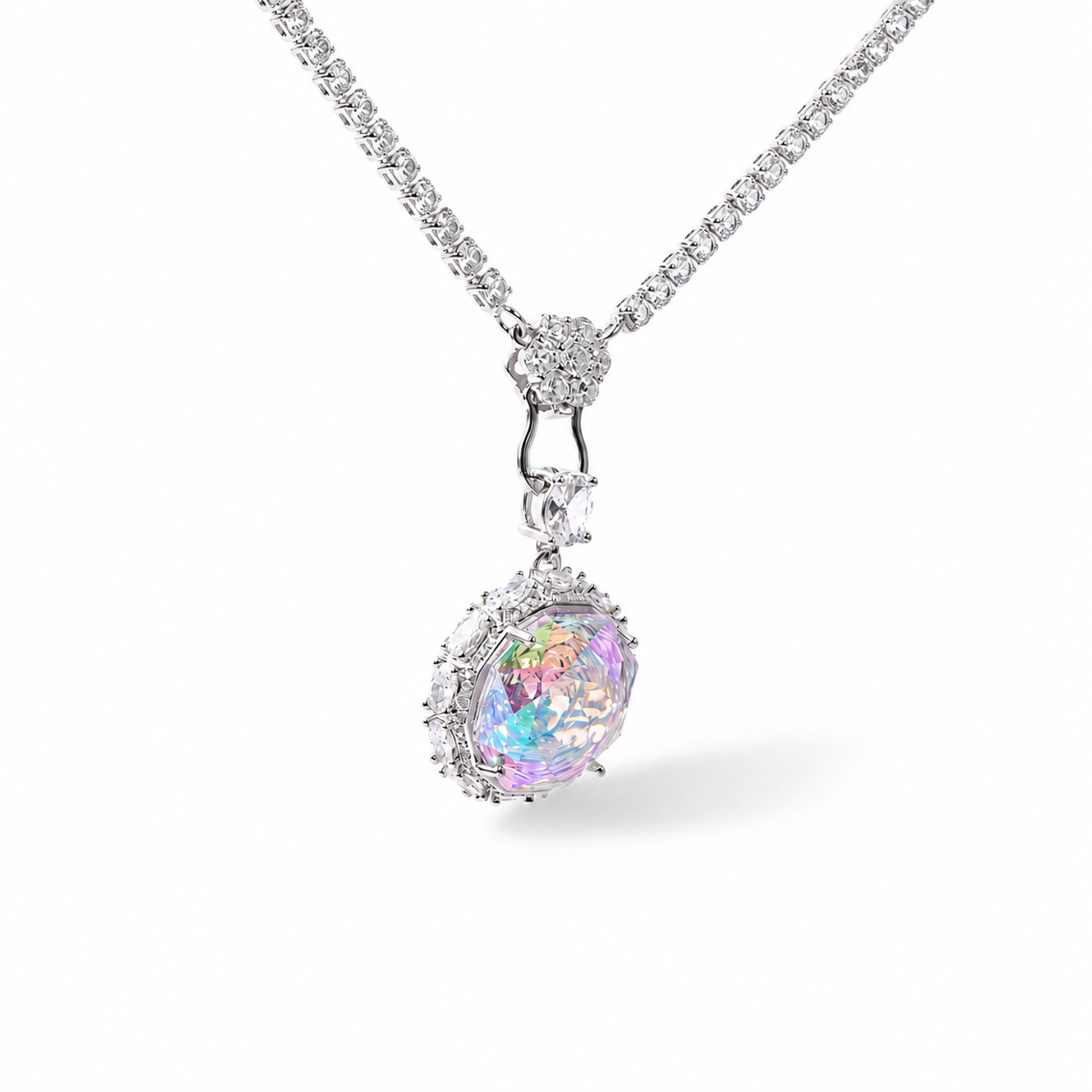 Raphaela Pink Rose Floral Necklace