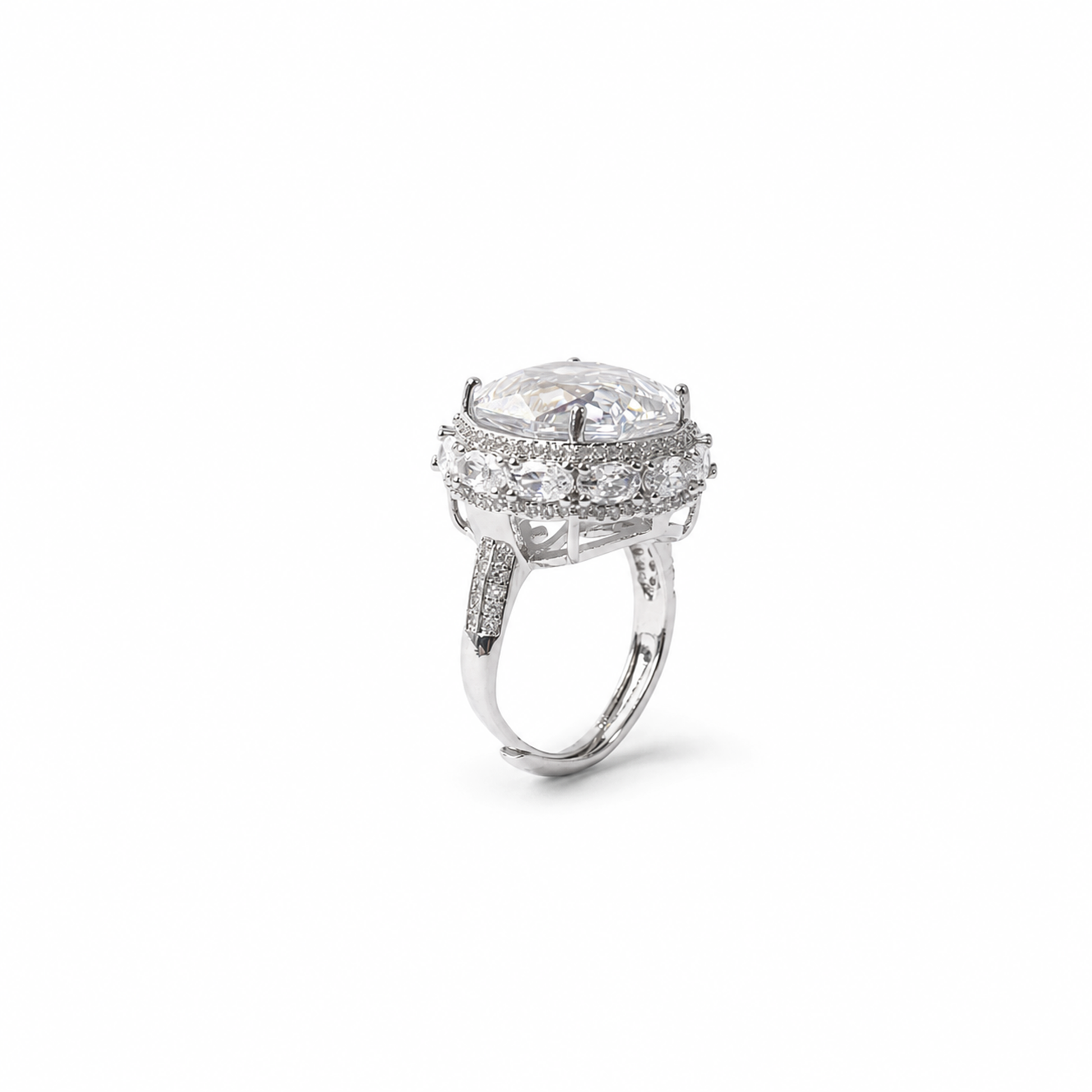 Raphaela Pink Rose Floral Open Ring