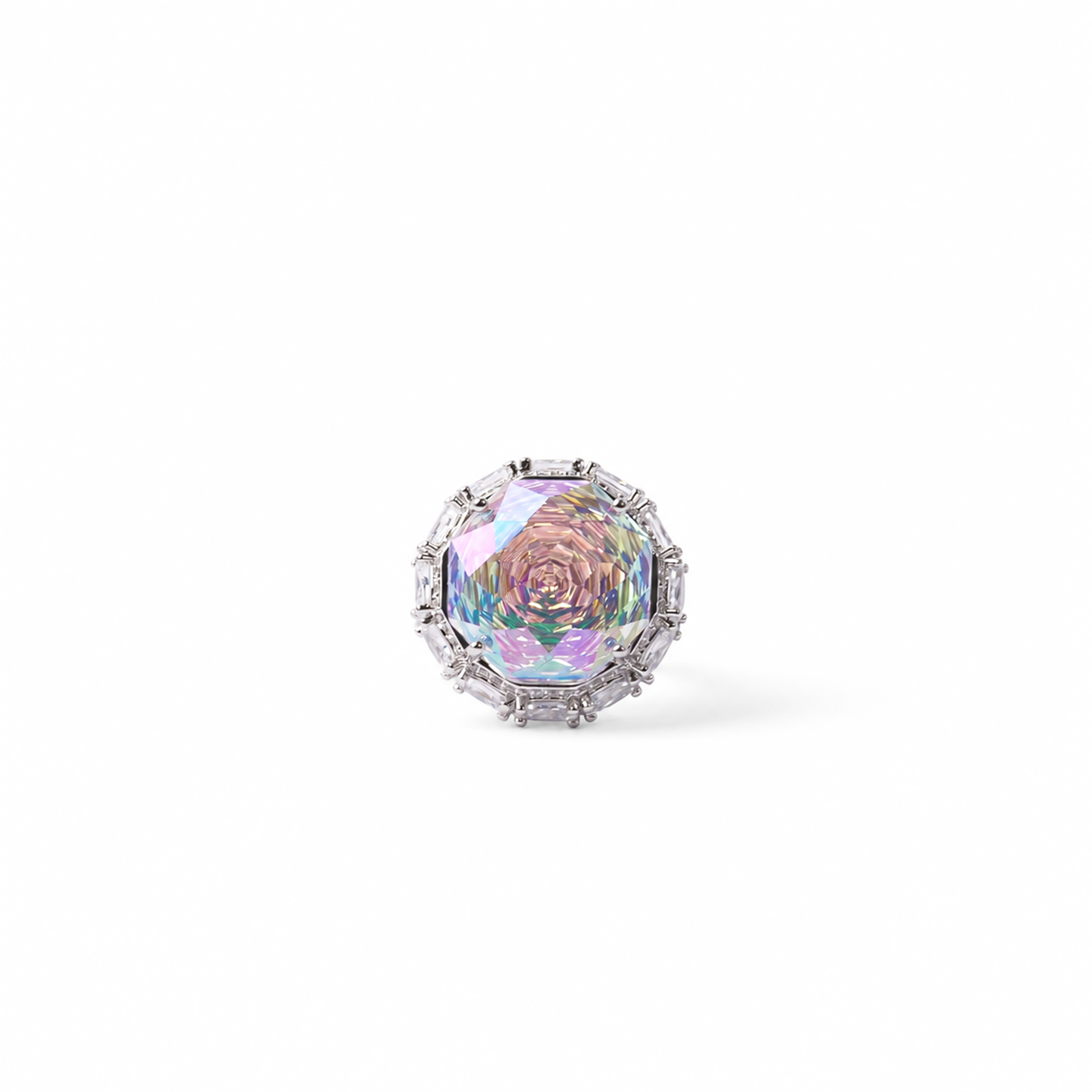 Raphaela Pink Rose Floral Open Ring