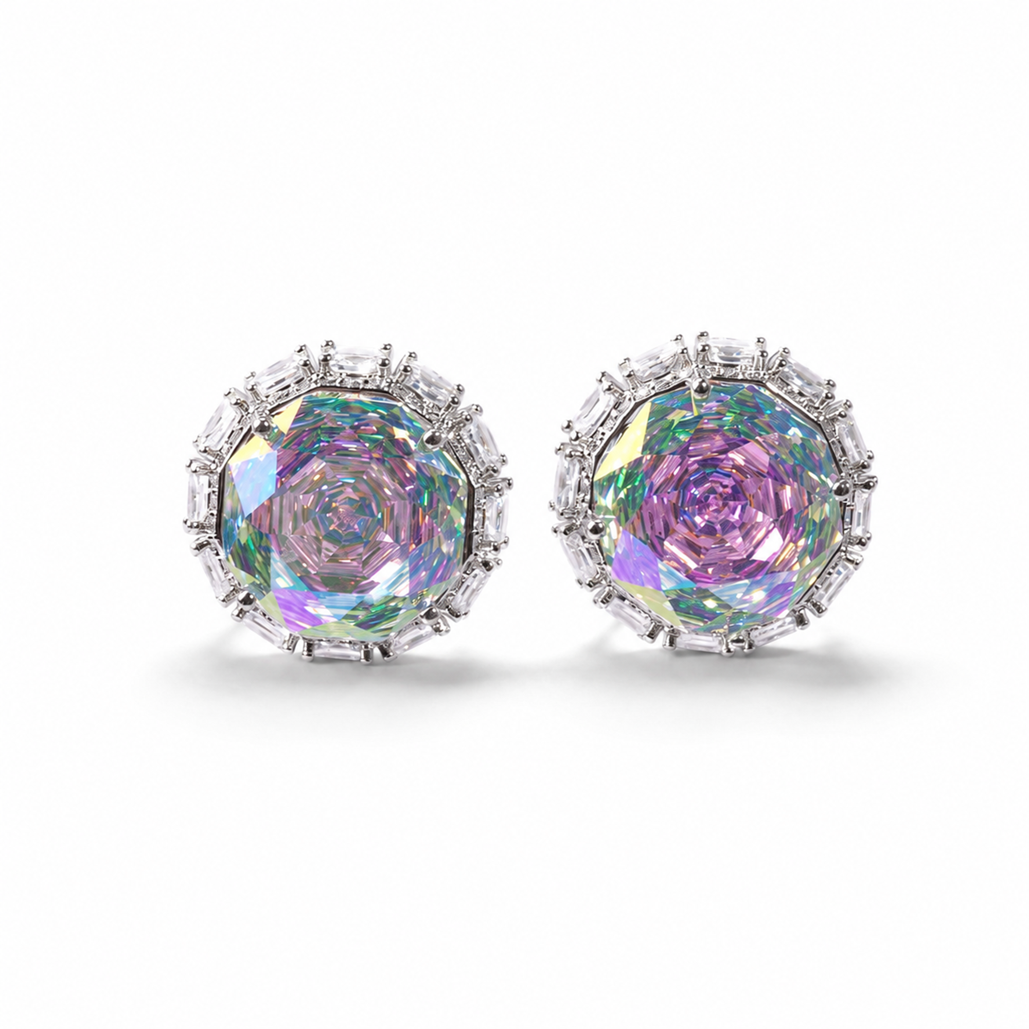 Raphaela Pink Rose Floral Stud Earrings