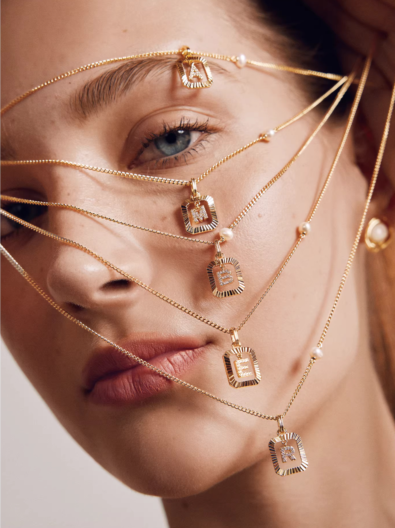Renate 14K Gold Initial Letter Necklace