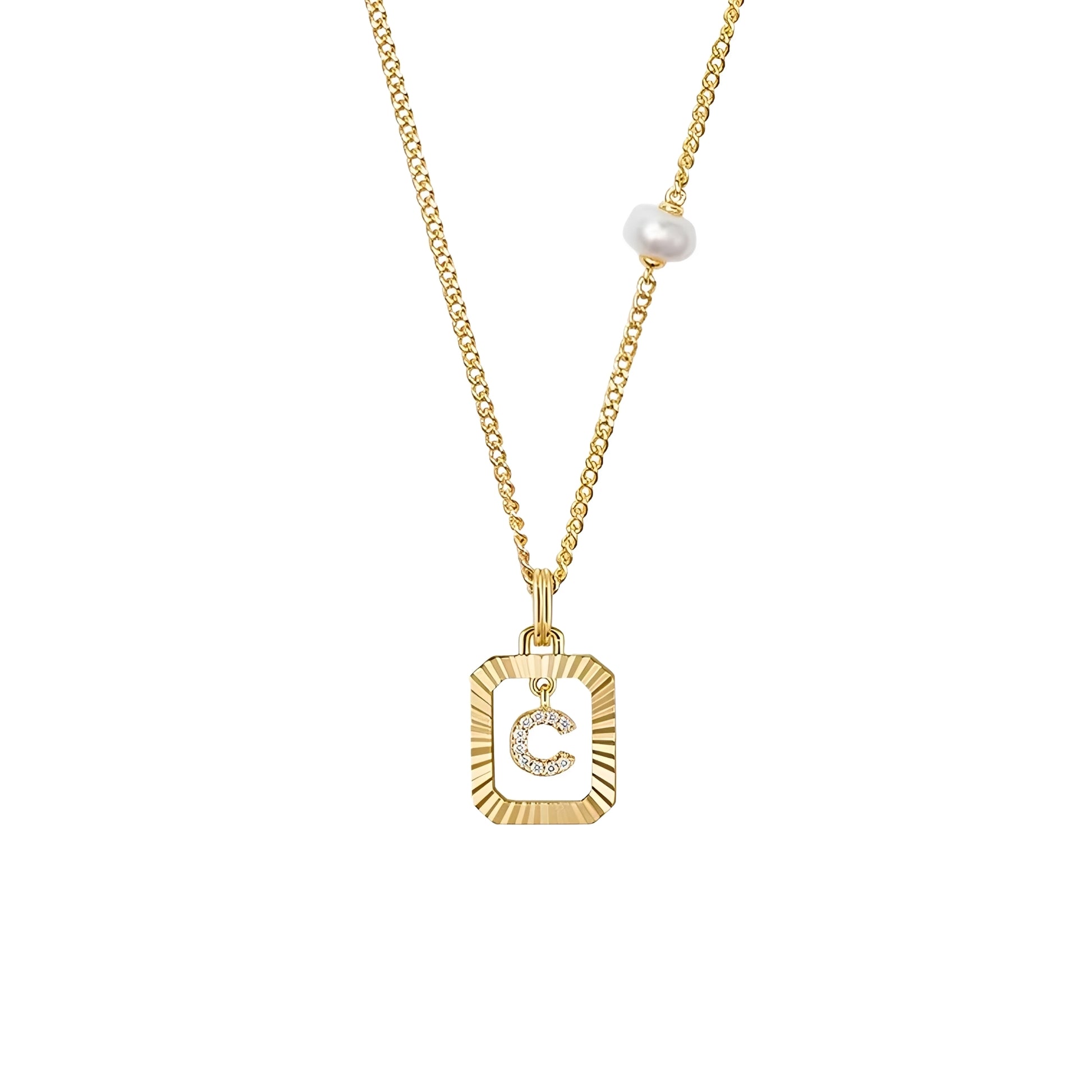 Renate 14K Gold Initial Letter Necklace