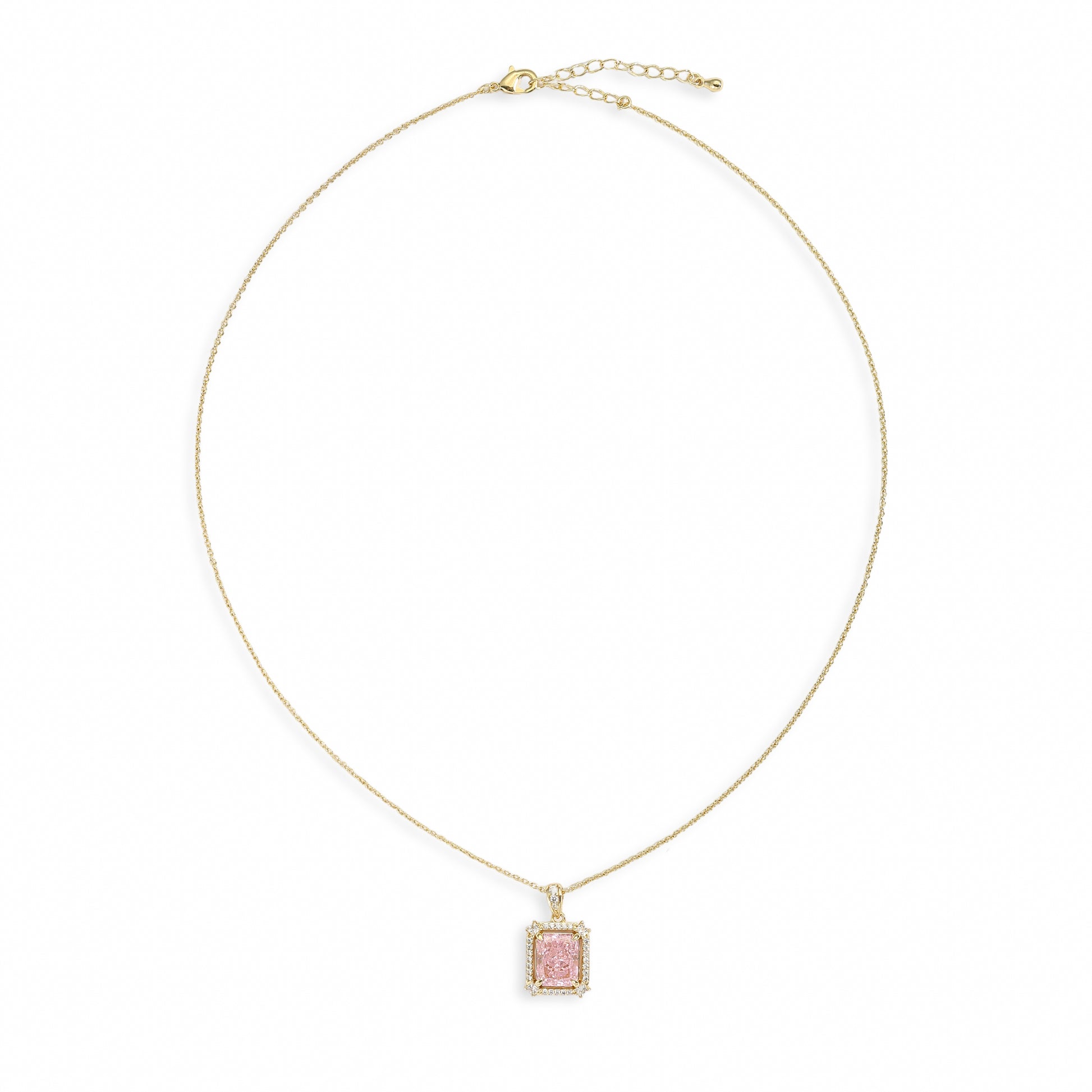 Renée Elegant 18K Gold Pink Necklace