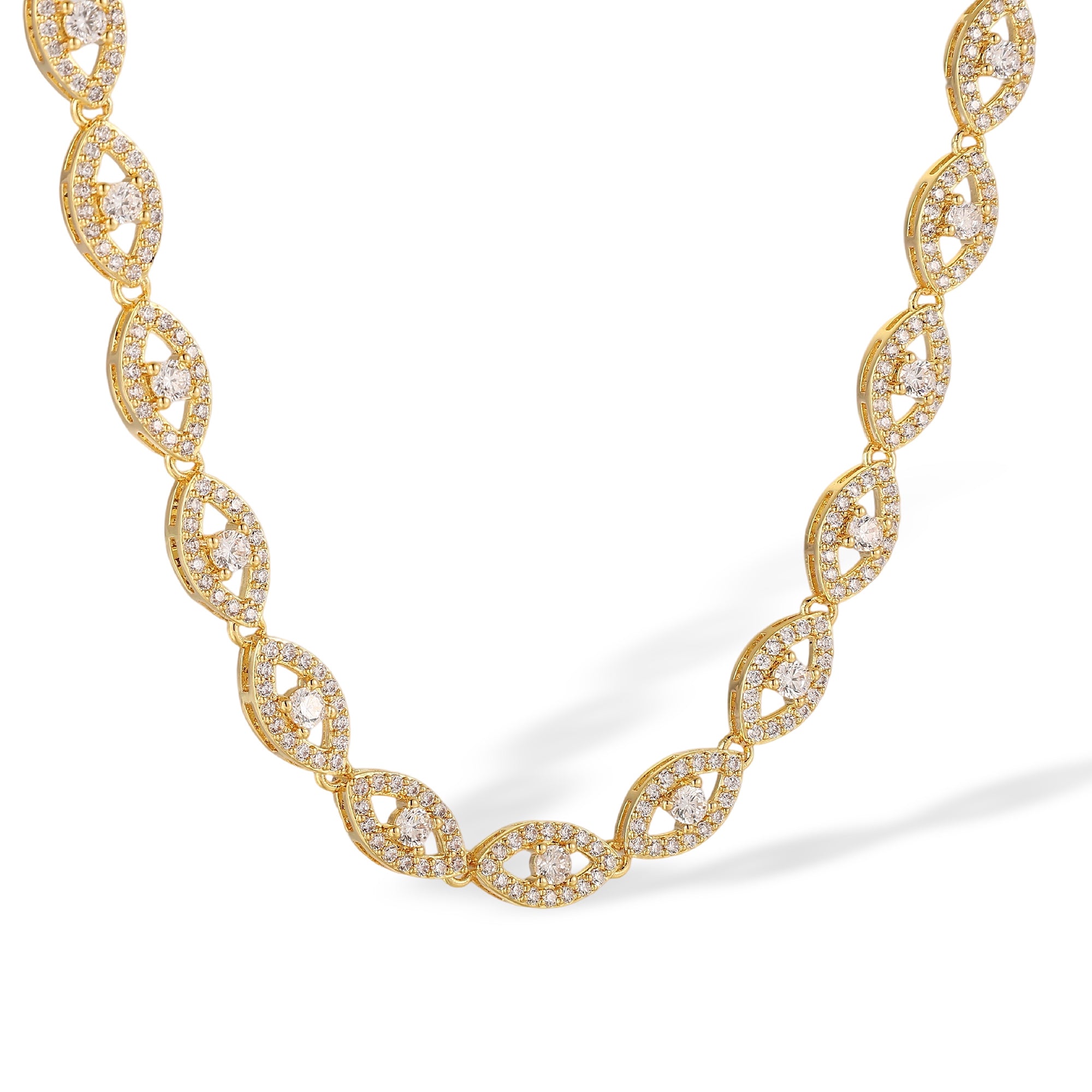 Richlind 14K Gold Marquise Link Necklace