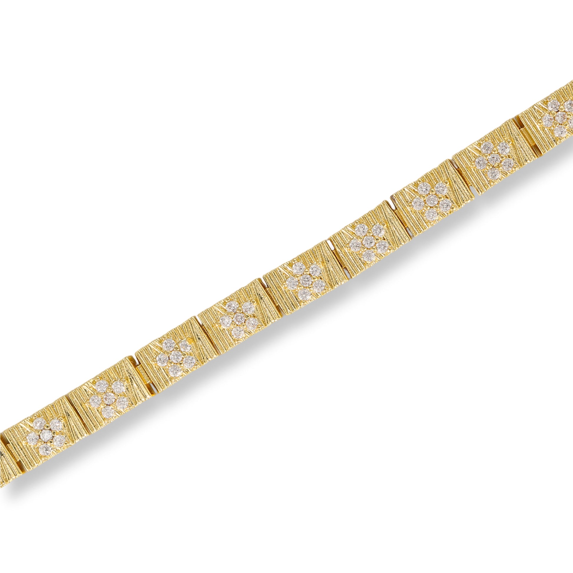 Rike 14K Gold Square Floral Bracelet