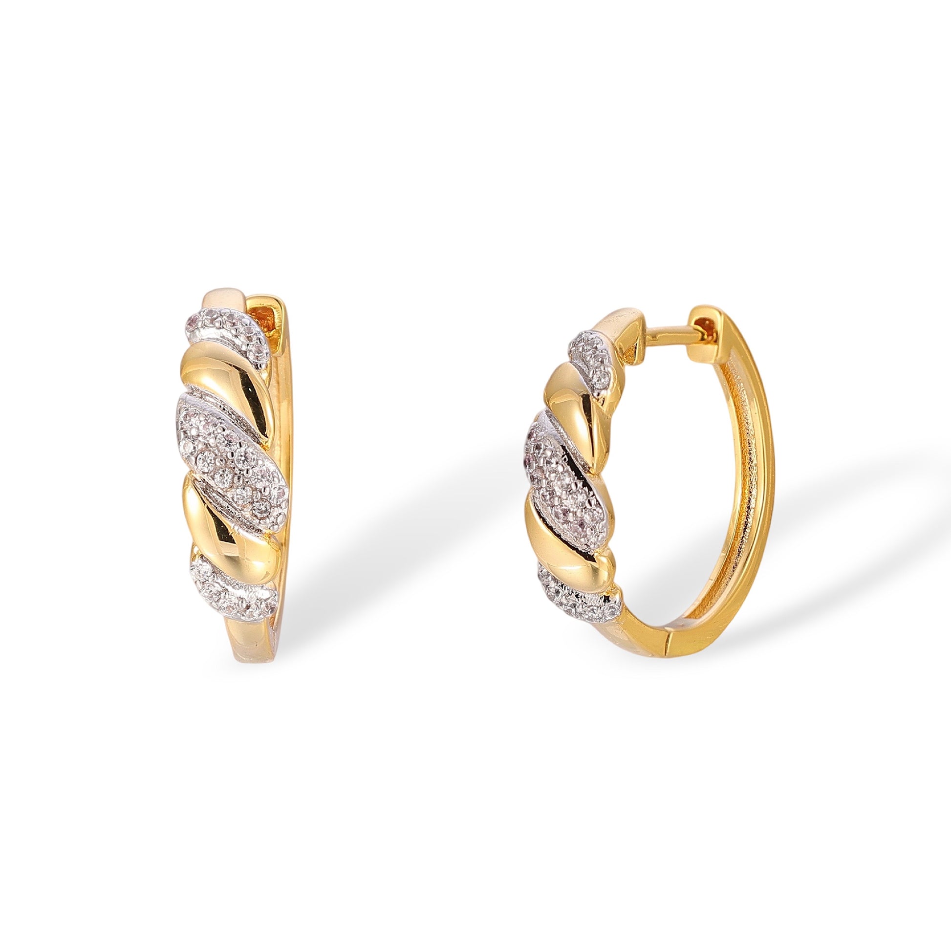 Rixa 18K Gold Twisted Rope Earrings
