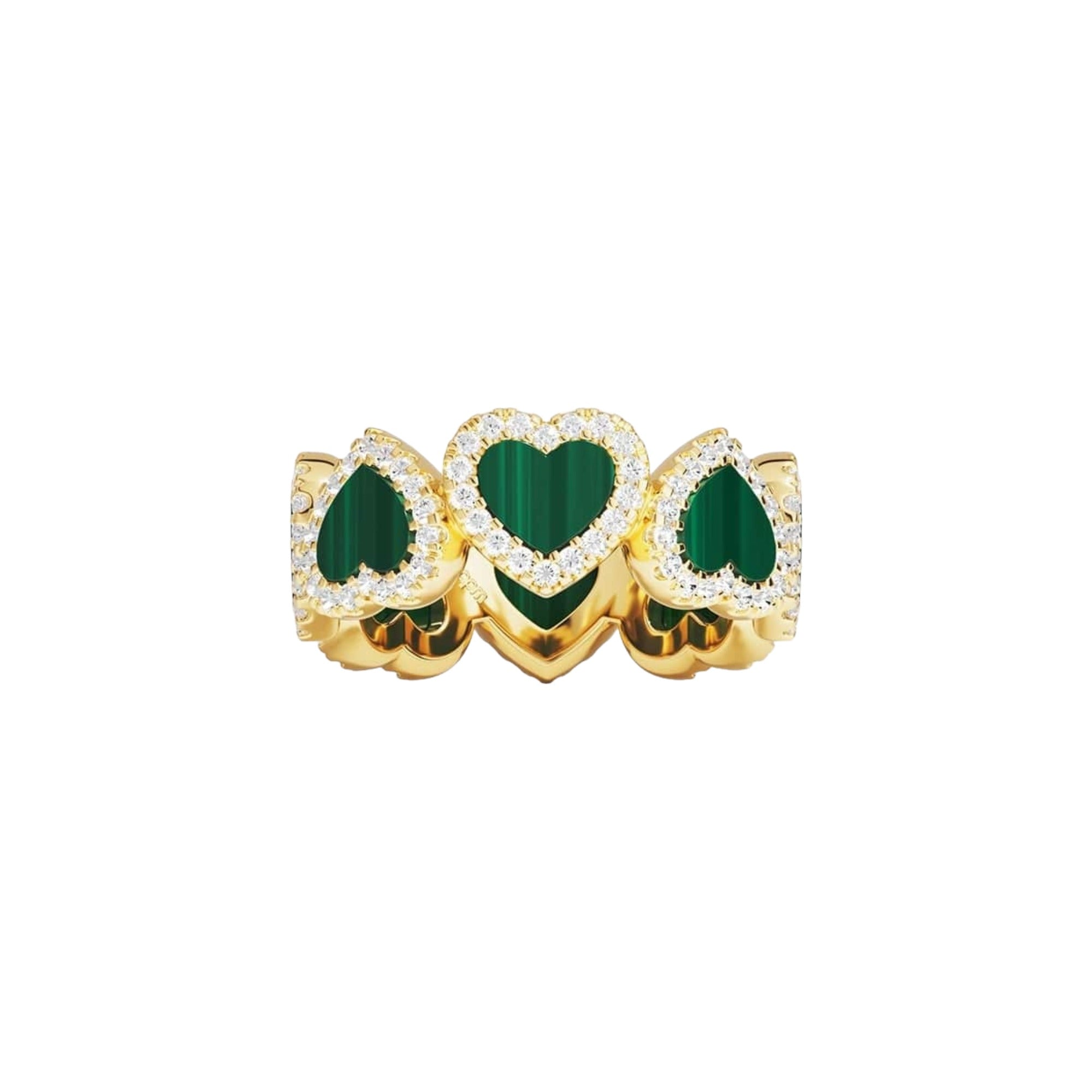Romy Peacock Green Heart Ring