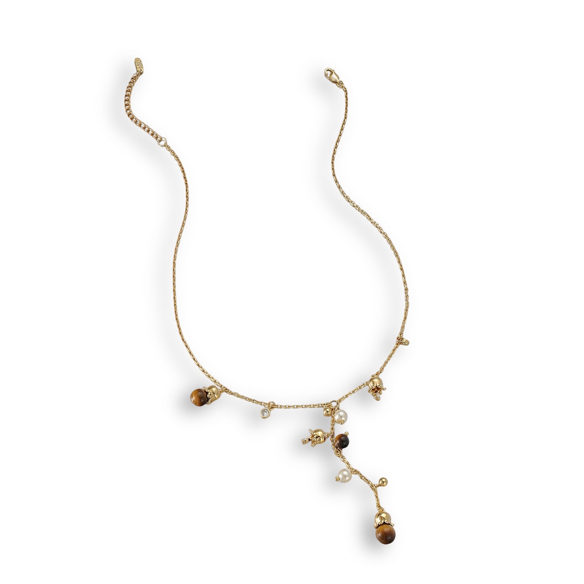 Rosalia 14K Gold Pearl Y Shape Necklace
