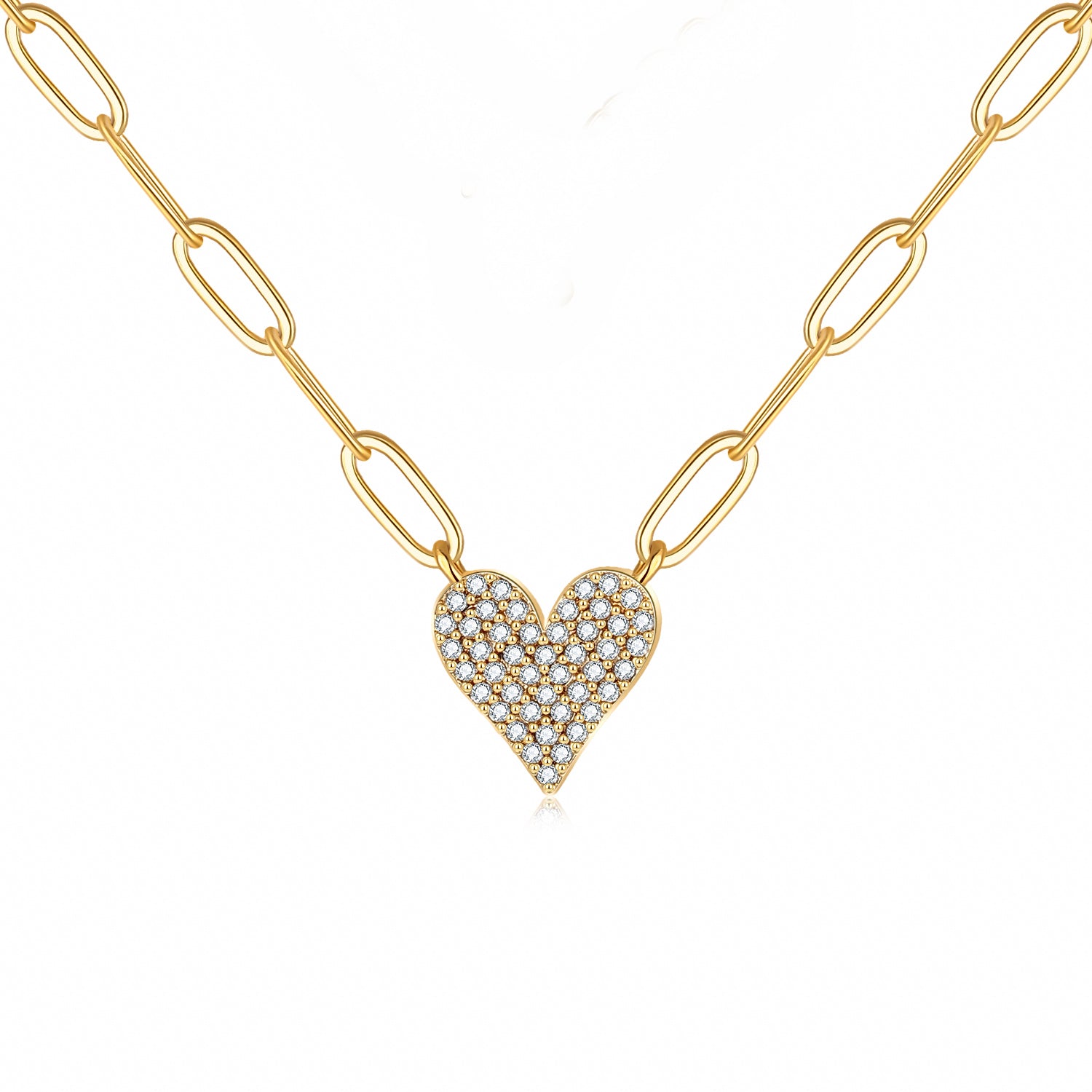 Rosalie 14K-Gold Heart Necklace