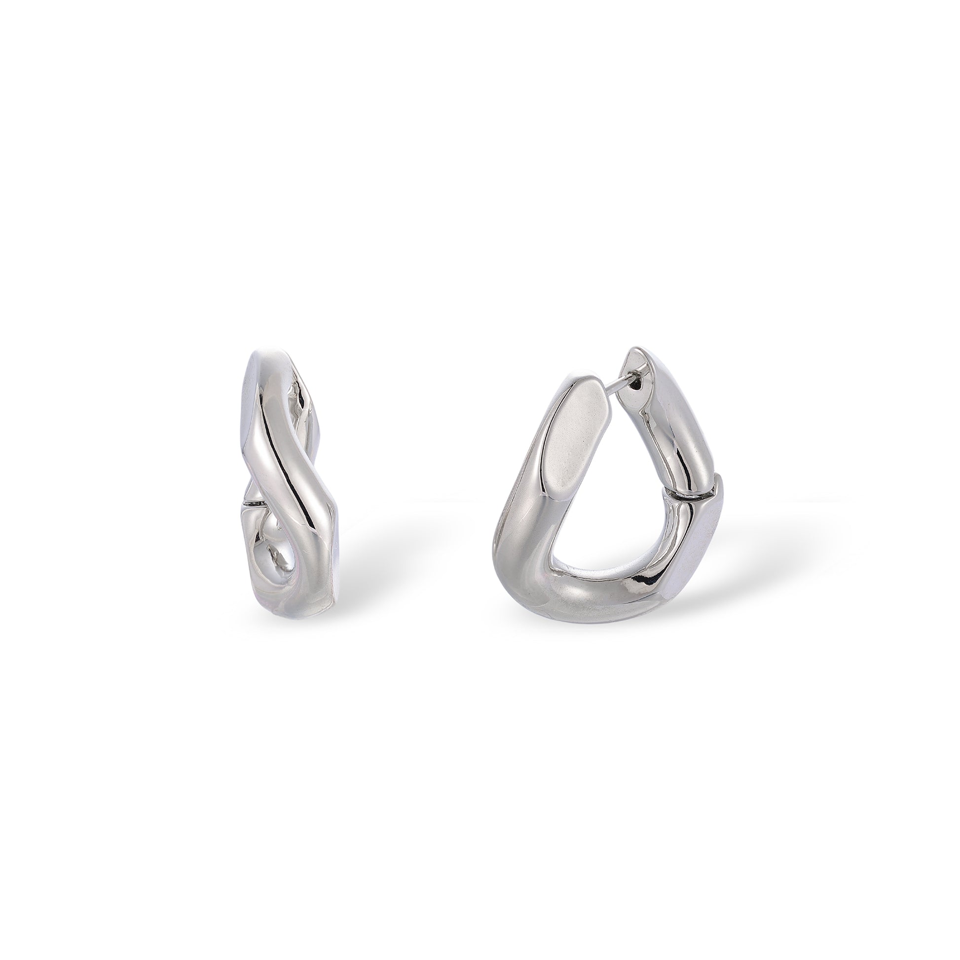 Rosalie 14K Gold Curve Hoop Earrings