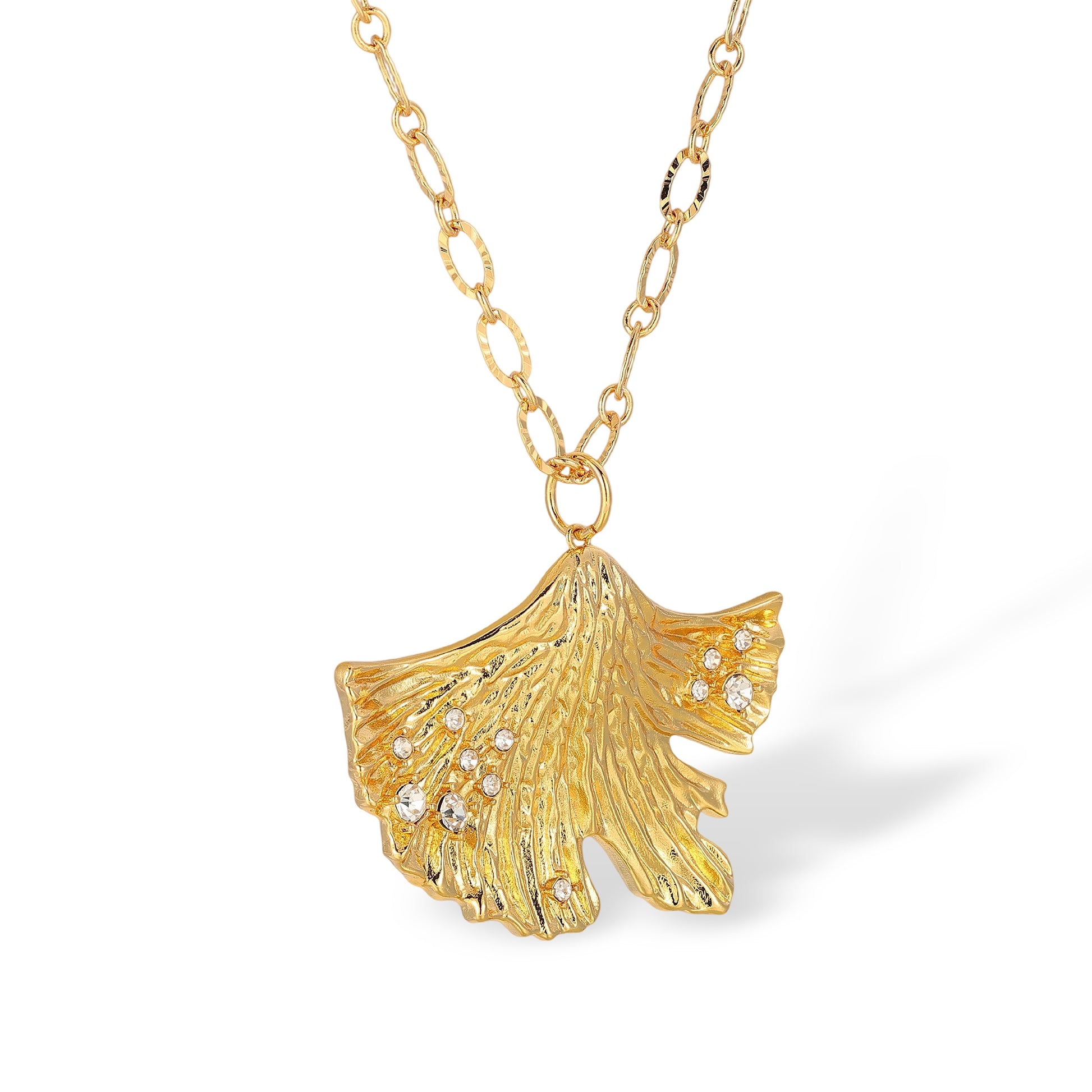 Rosemarie 18K Gold Leaf Necklace