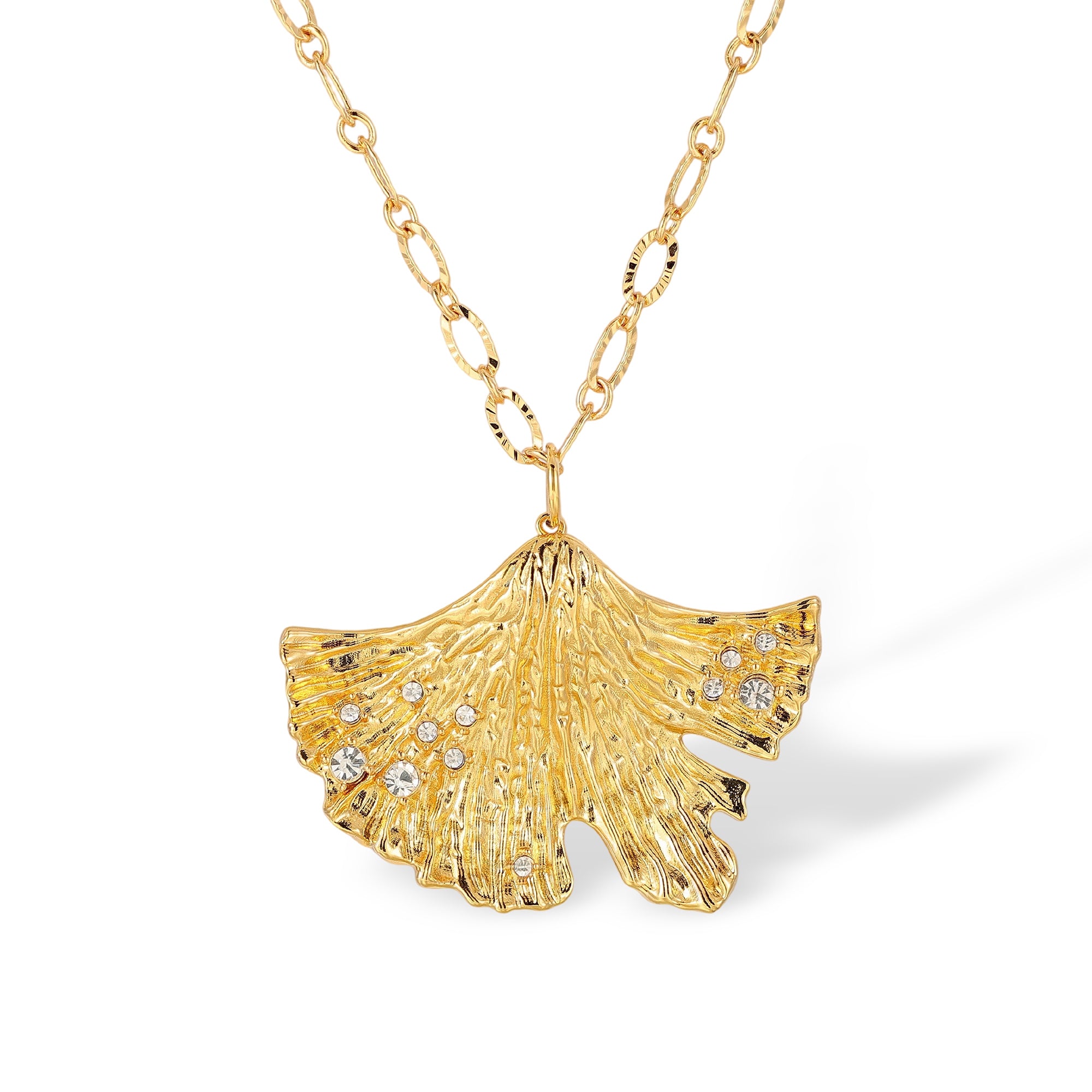 Rosemarie 18K Gold Leaf Necklace