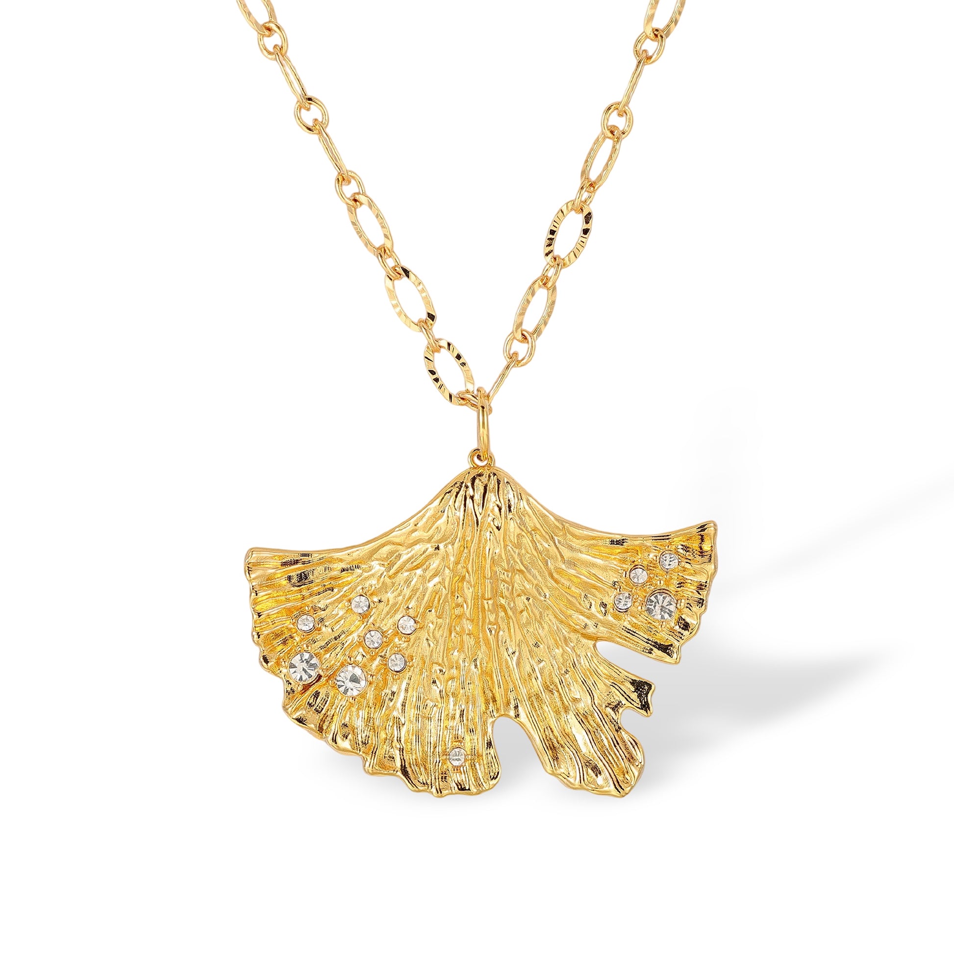 Rosemarie 18K Gold Leaf Necklace