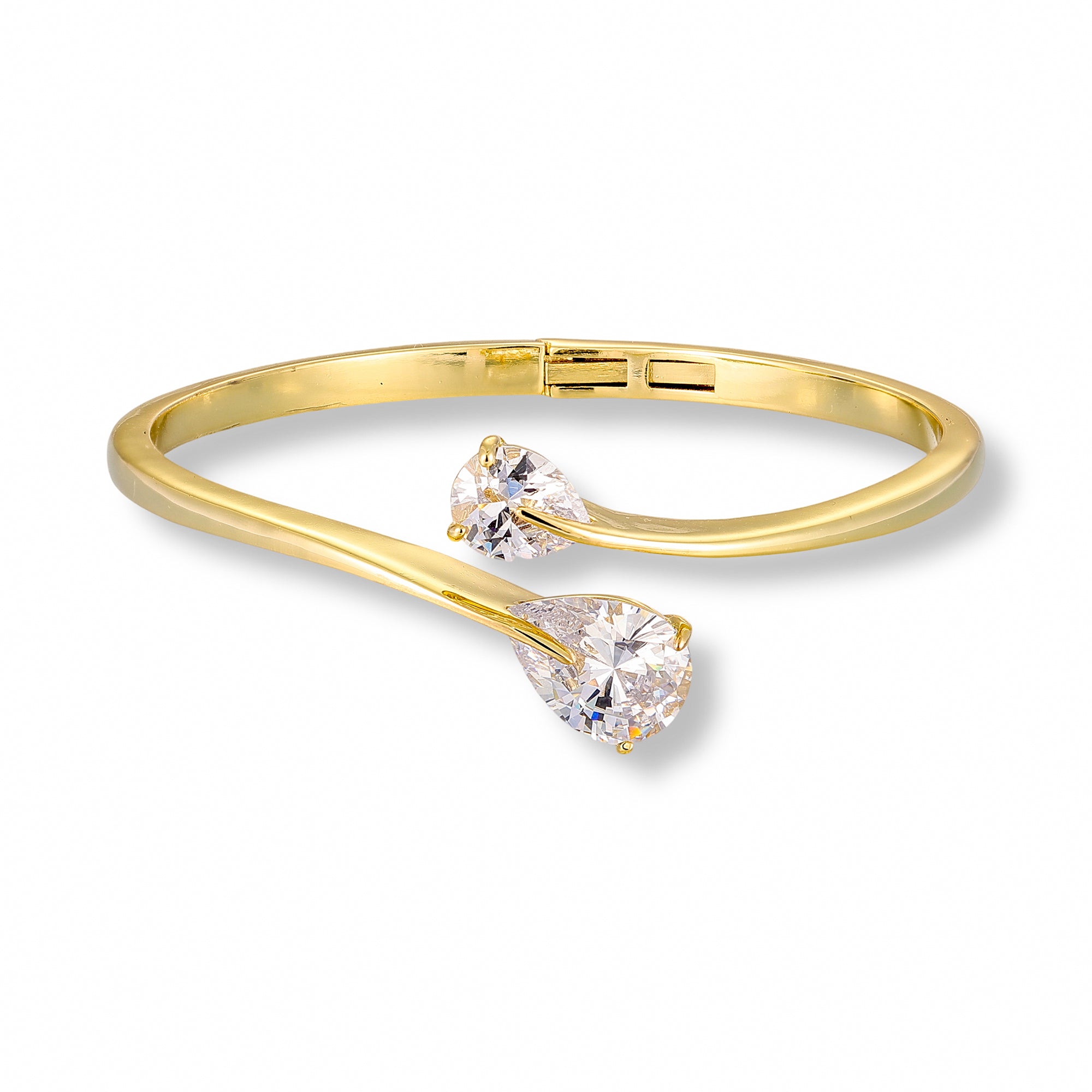 Roxana 14K Gold Teardrop Bangle