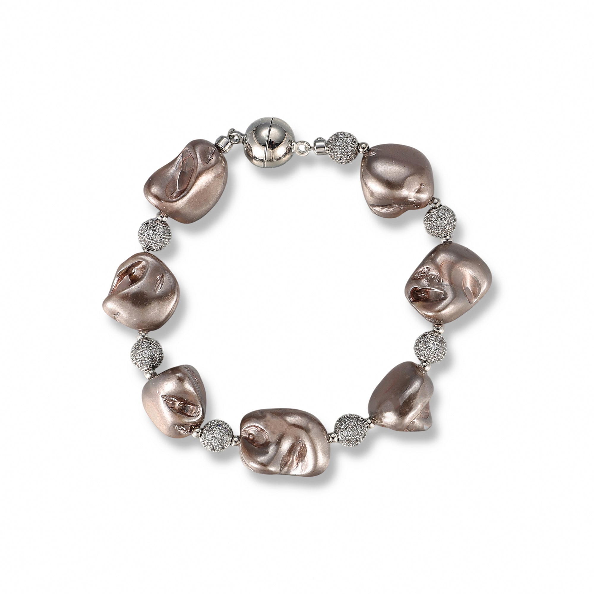 Steffi Gray Baroque Pearl Bracelet