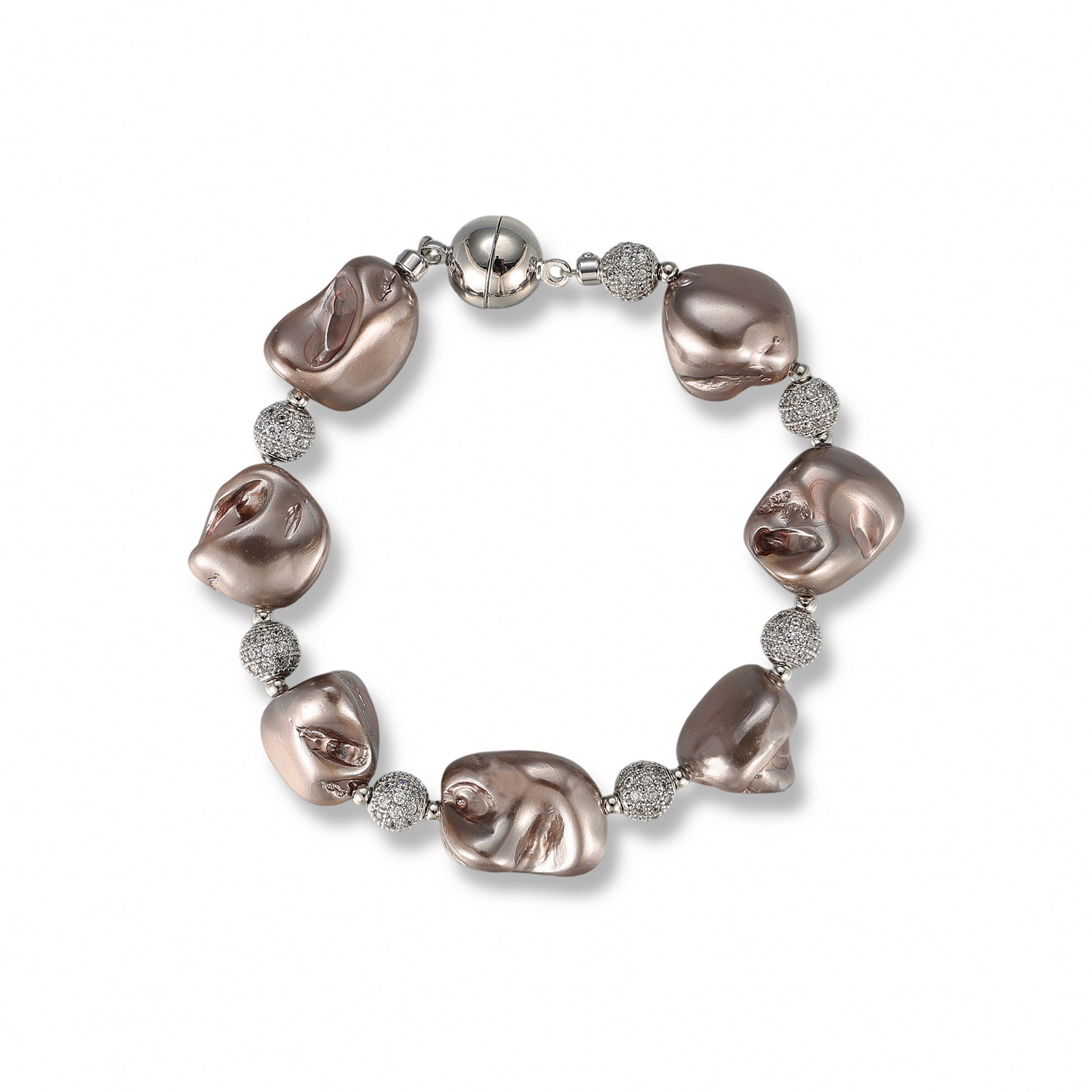 Steffi Gray Baroque Pearl Bracelet