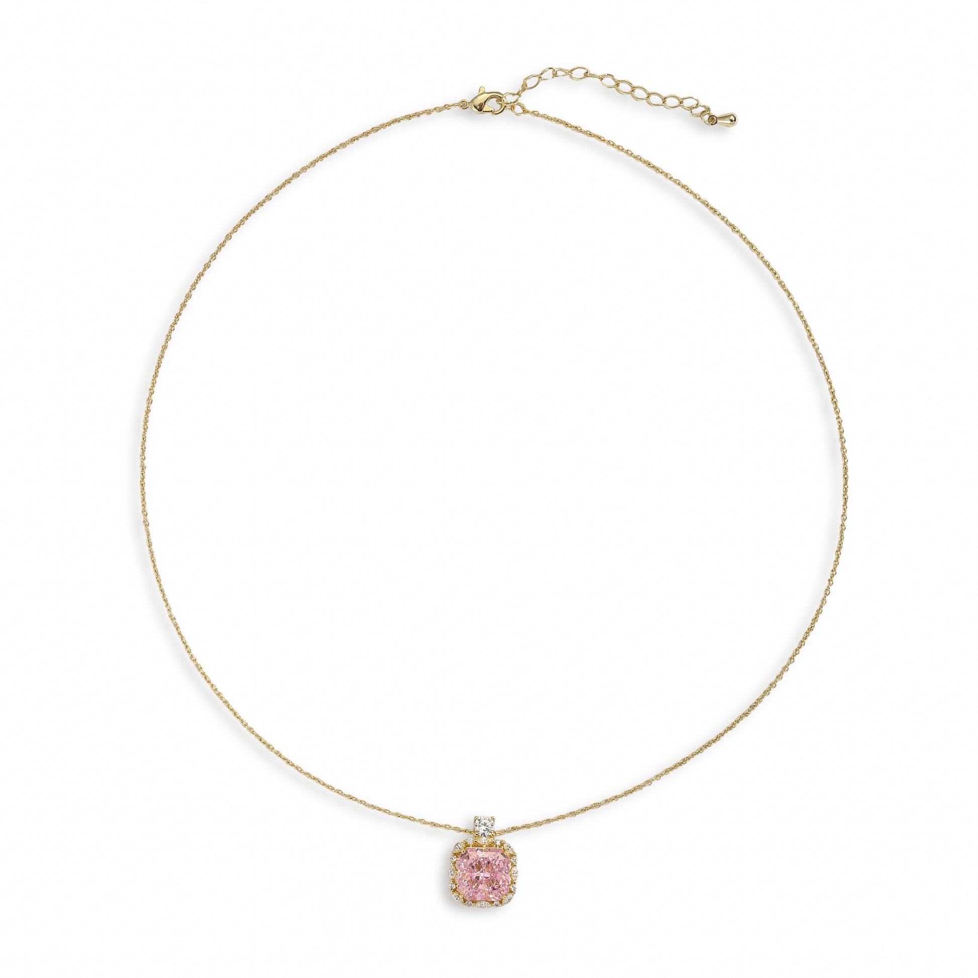 Sabine Pink Zircon Necklace