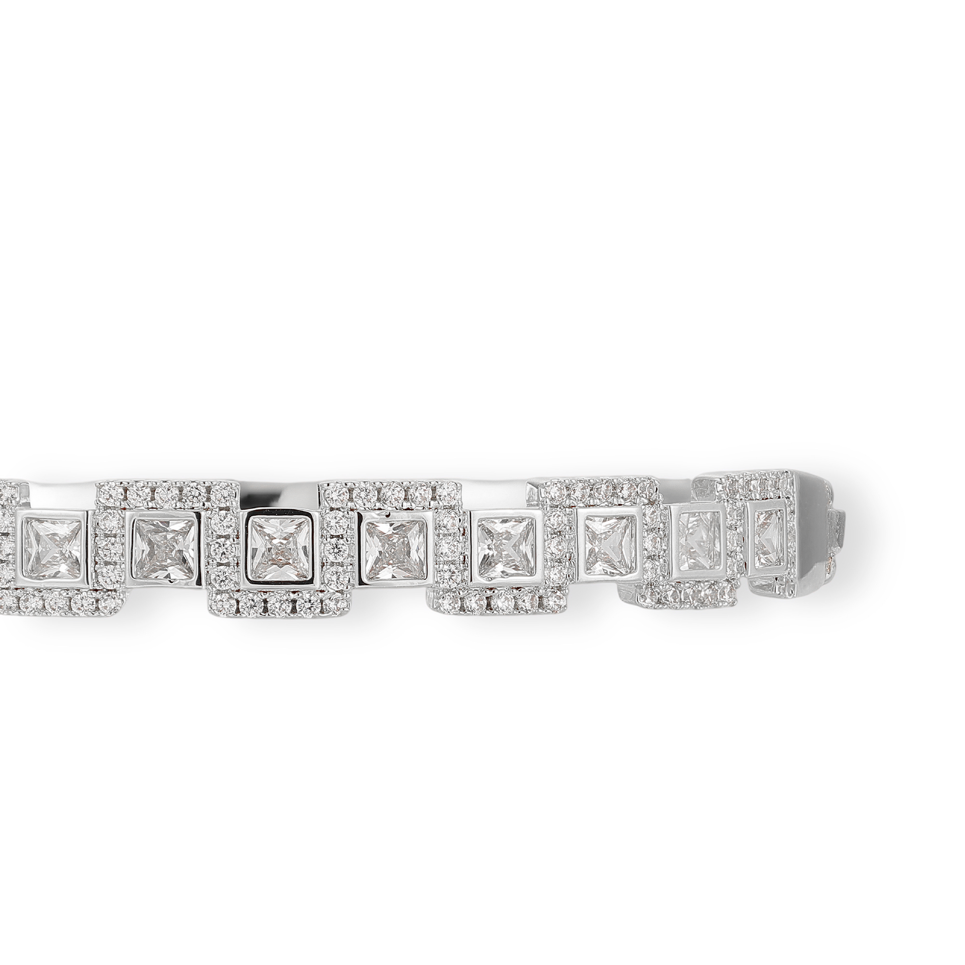 Salome 14K Gold Tiered Square Bangle
