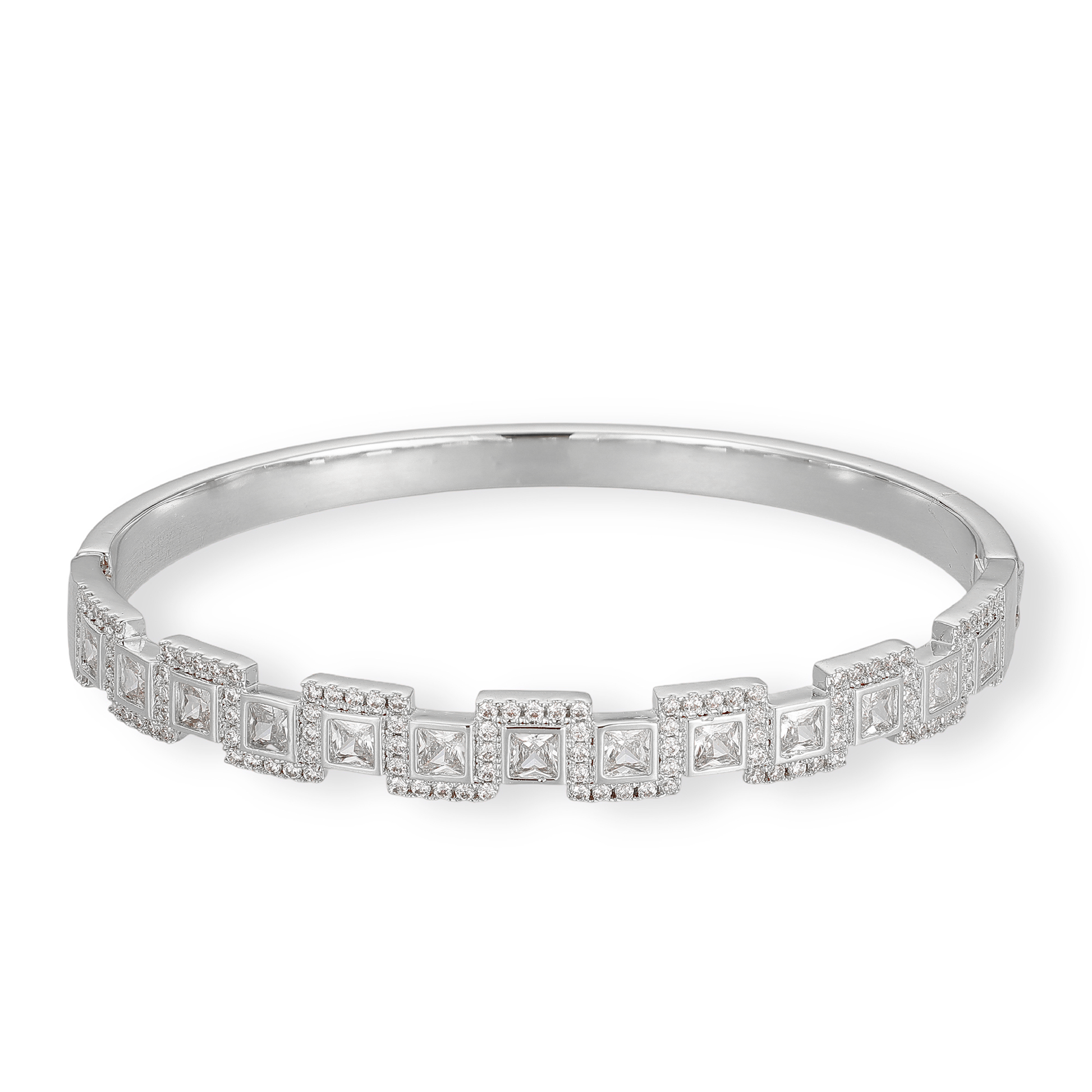Salome 14K Gold Tiered Square Bangle