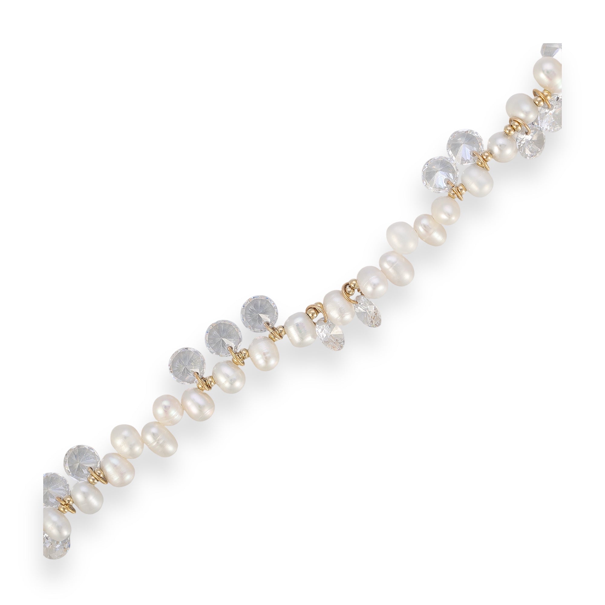 Santje White Pearl Crystal Bracelet