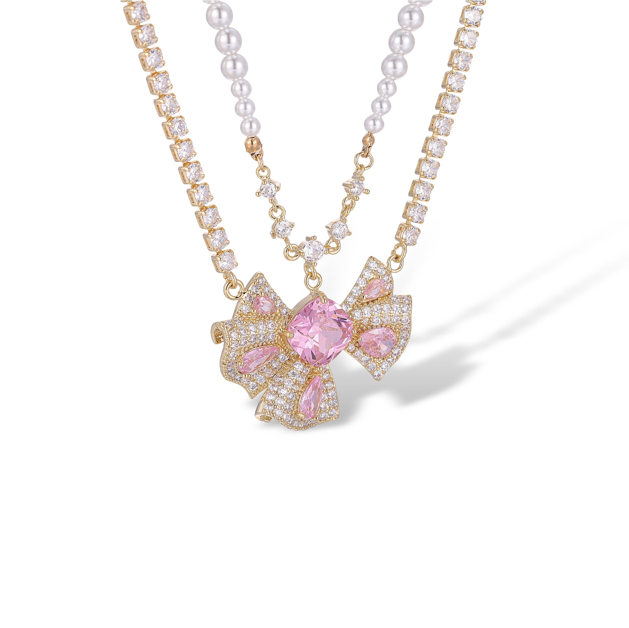Saskia Pink Butterfly Necklace