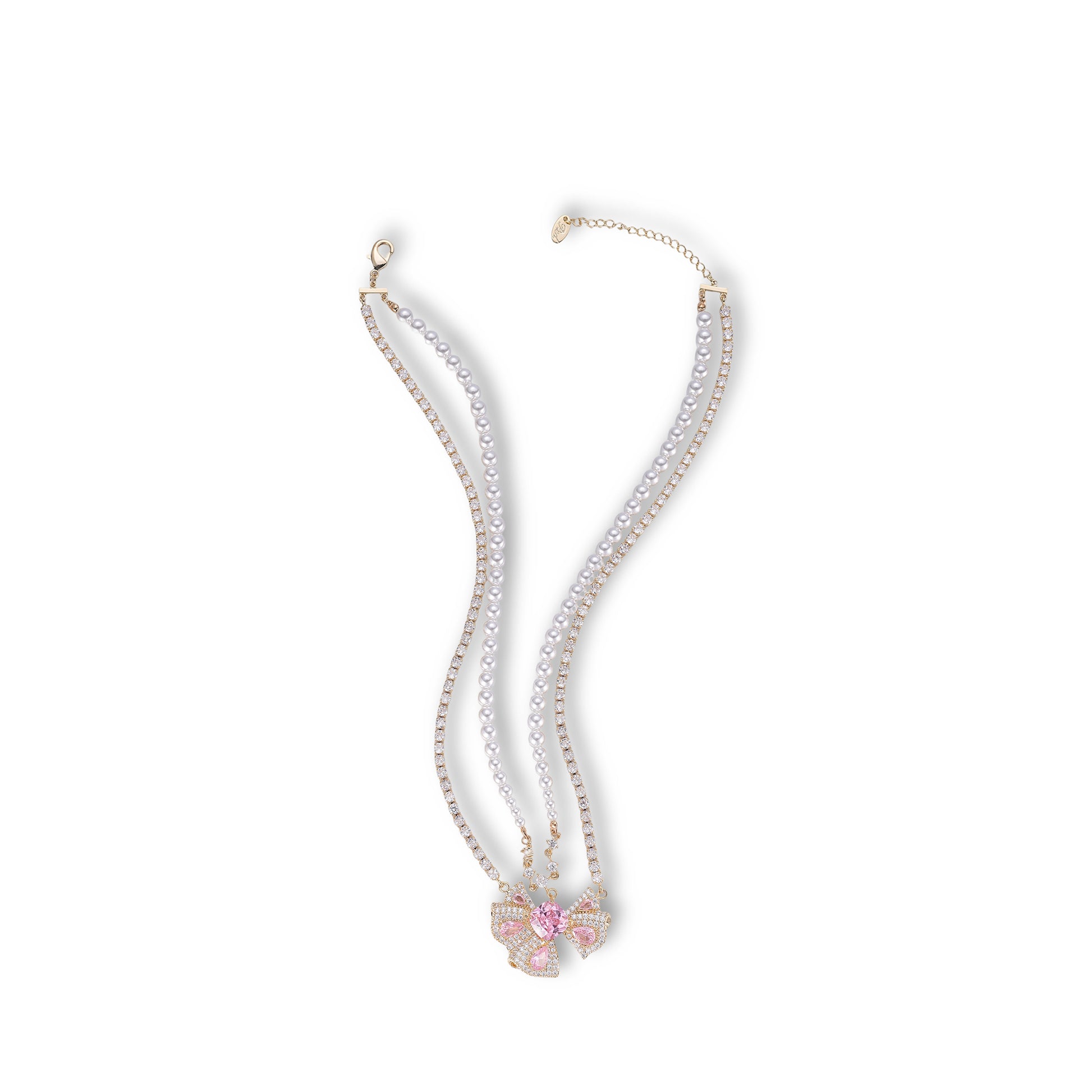 Saskia Pink Butterfly Necklace