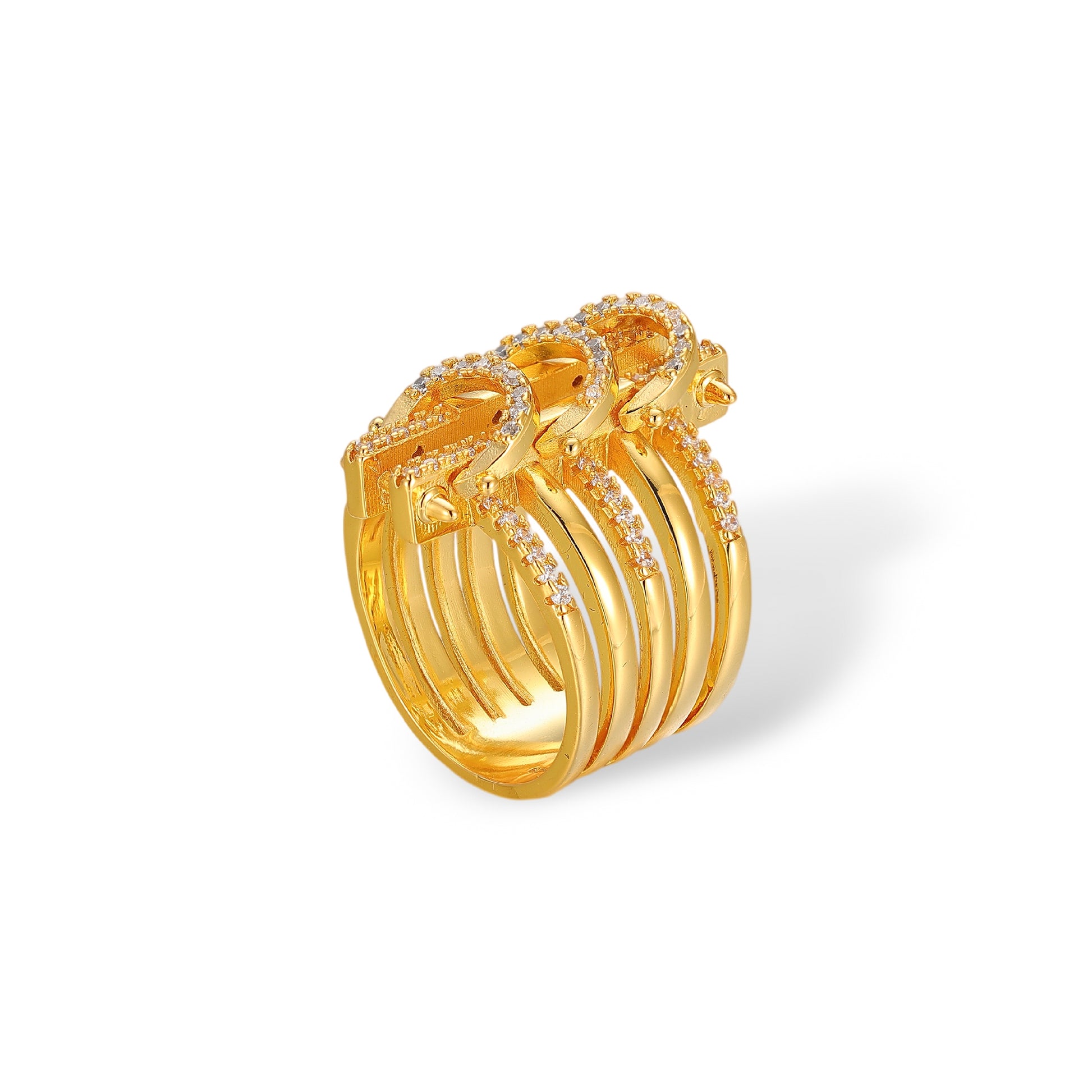 Senta 18K Gold Multi-Row Ring