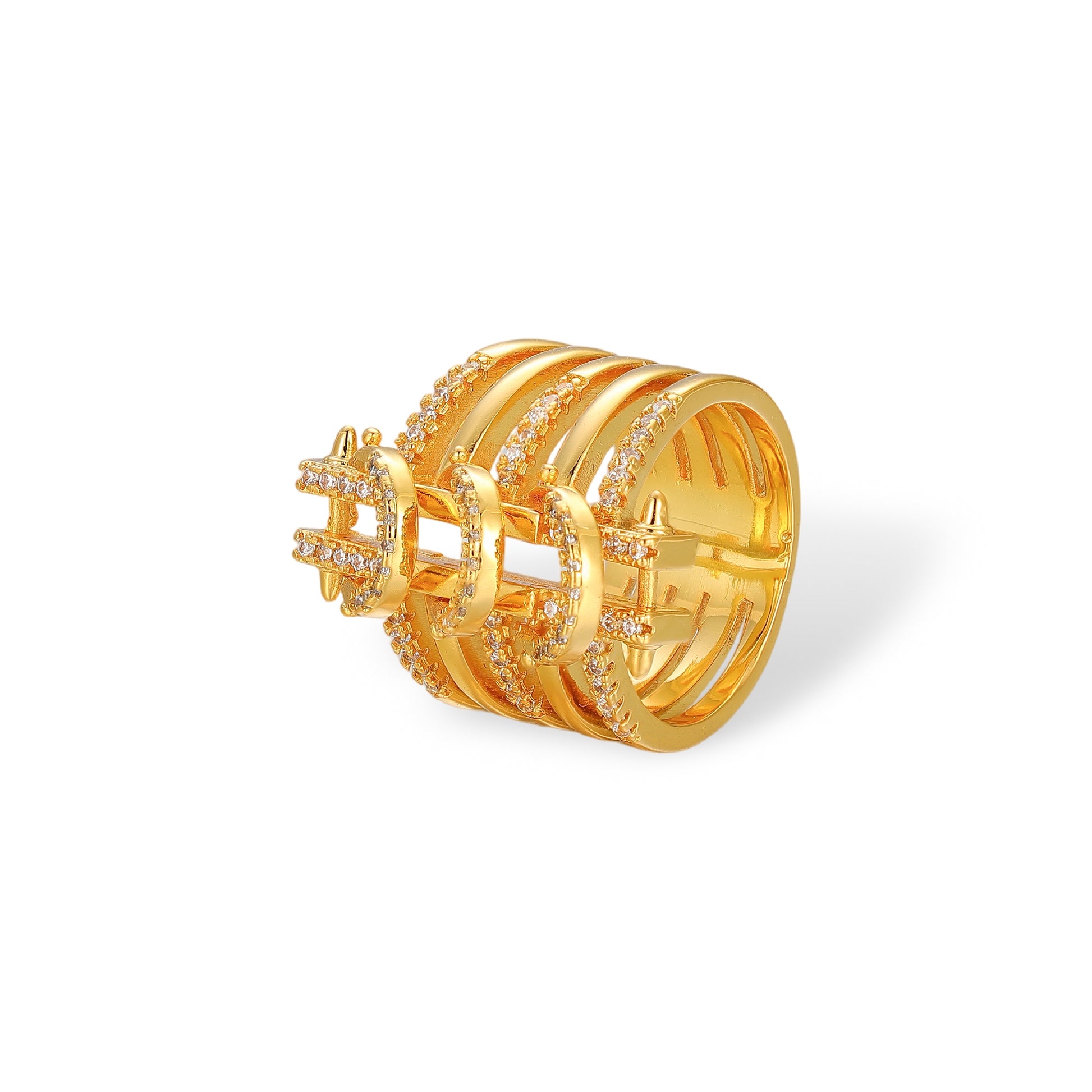 Senta 18K Gold Multi-Row Ring