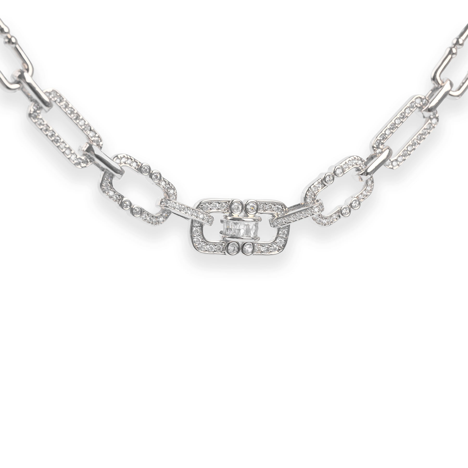 Sighild 14K Gold Geometric Link Choker Necklace