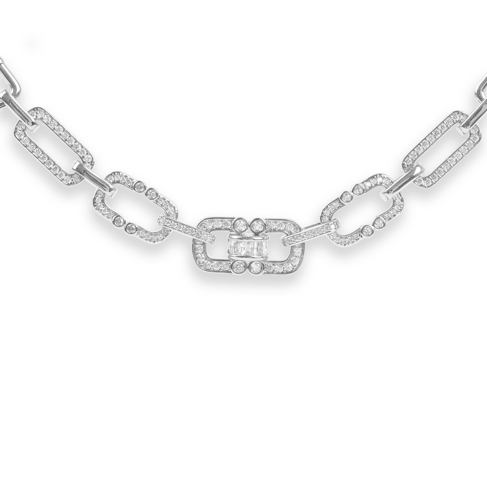 Sighild 14K Gold Geometric Link Choker Necklace