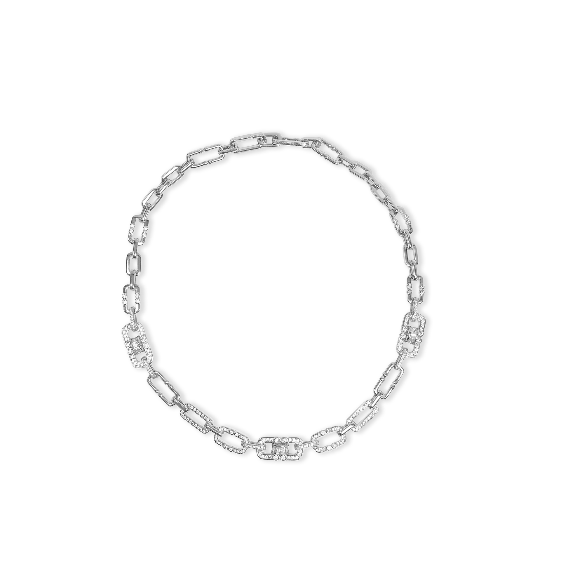 Sighild 14K Gold Geometric Link Choker Necklace