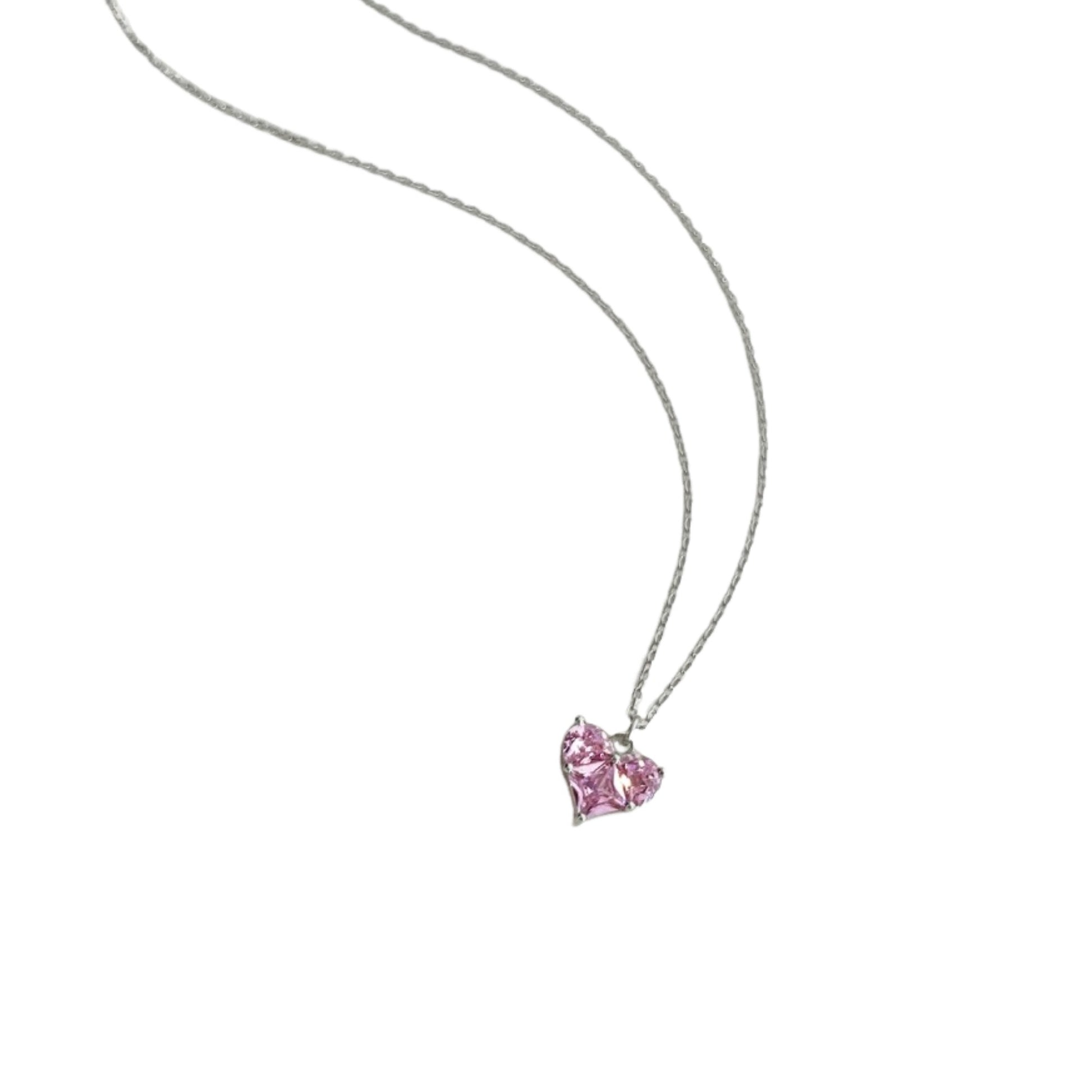 Siglind Pink Heart Necklace