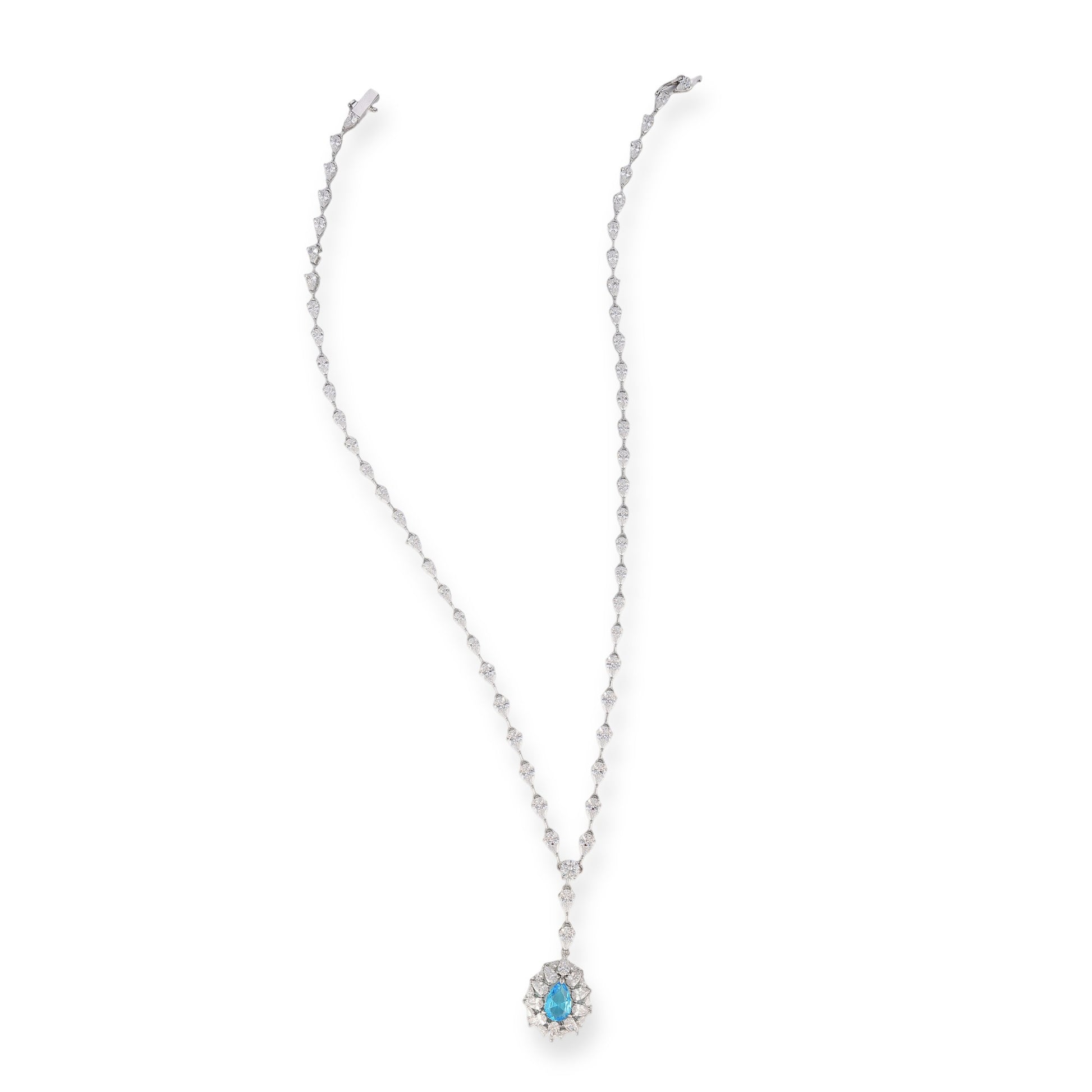 Sinaida Blue Teardrop Necklace