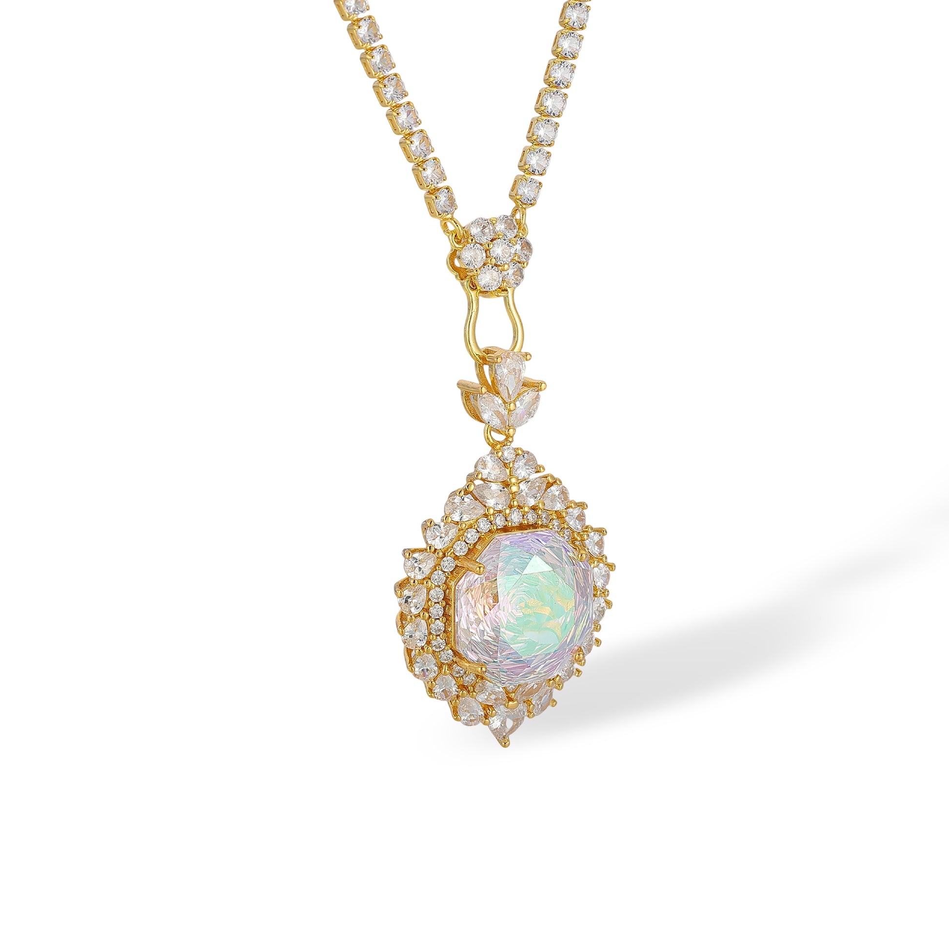 Sinja Pink Rose Floral Necklace