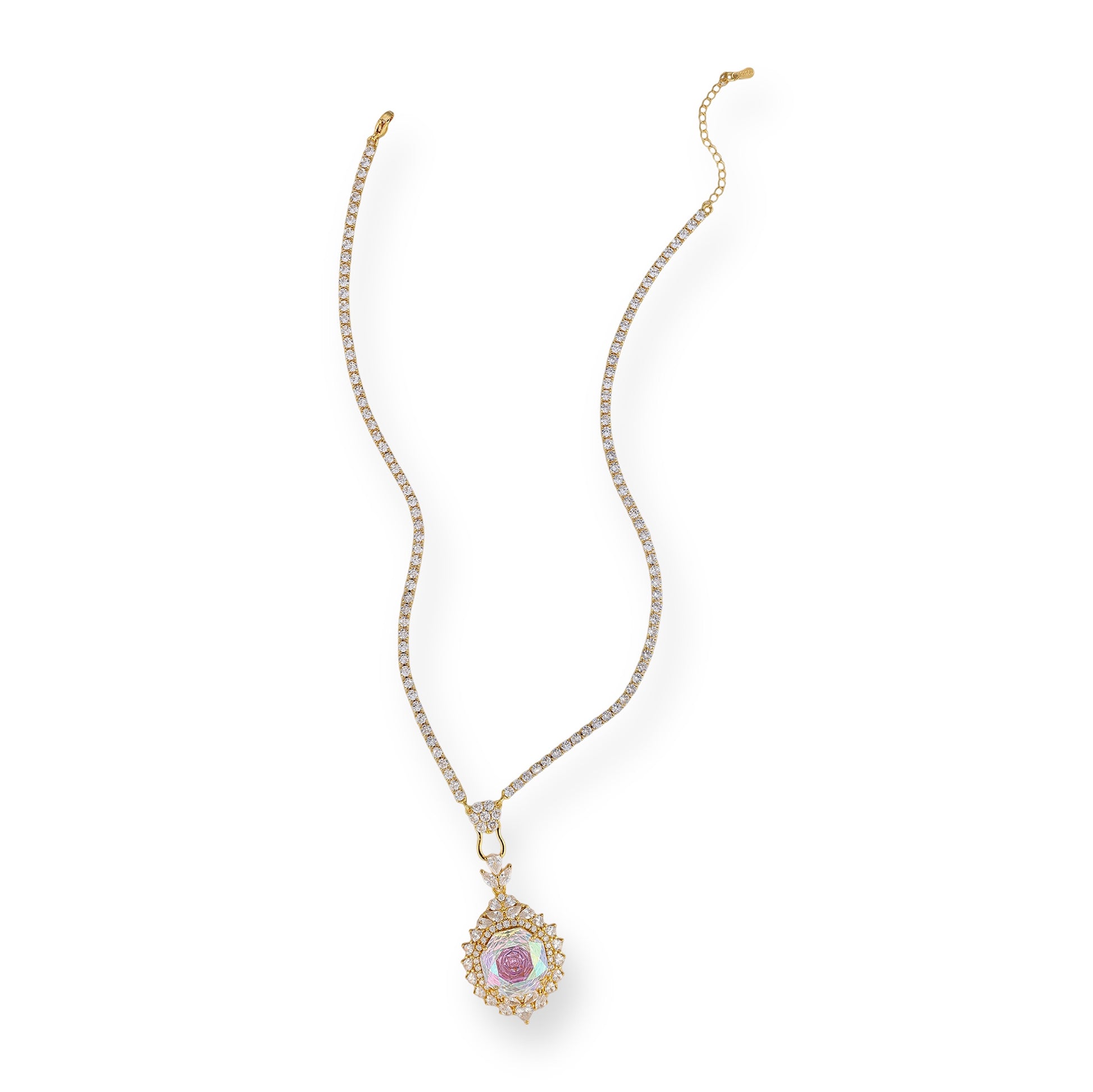 Sinja Pink Rose Floral Necklace