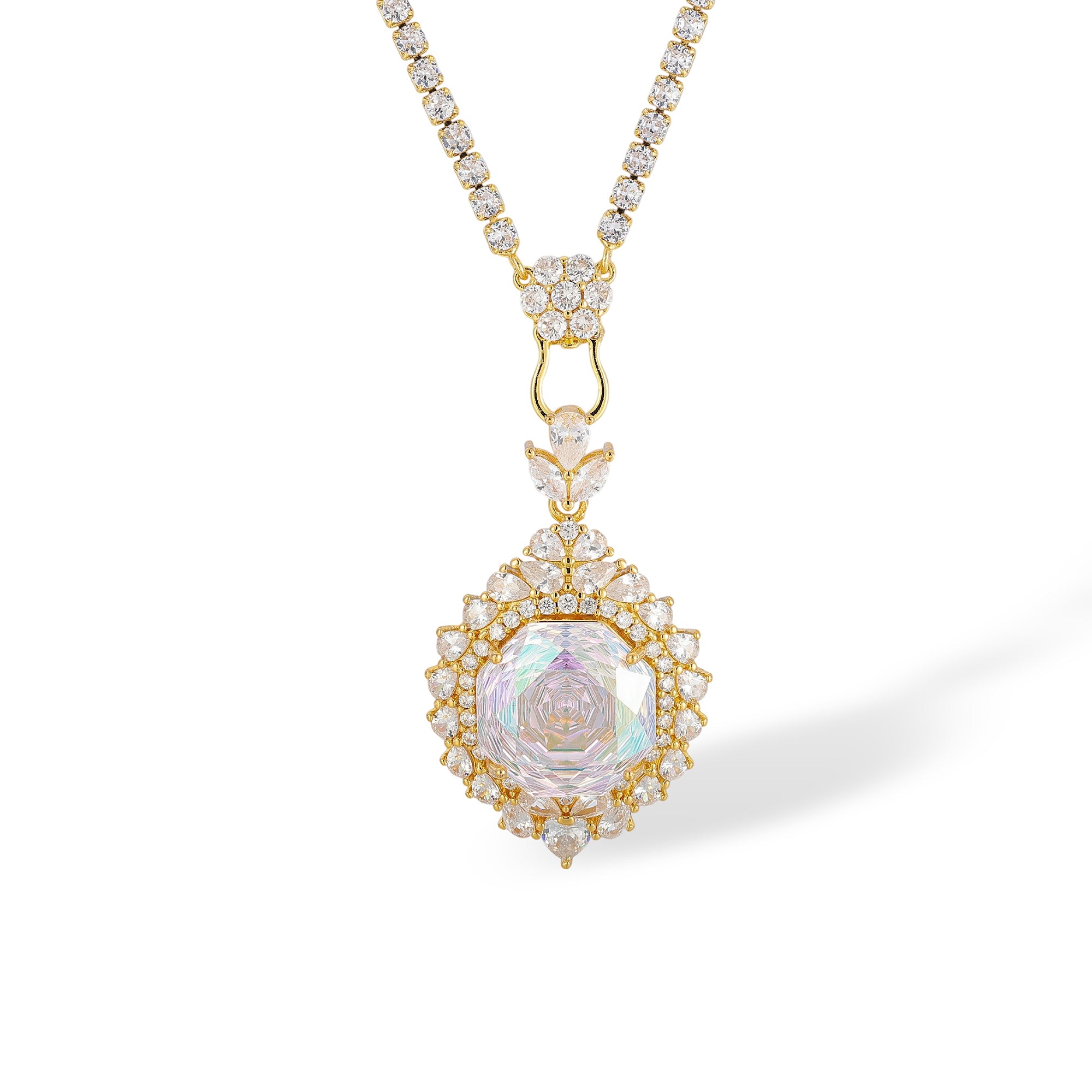 Sinja Pink Rose Floral Necklace