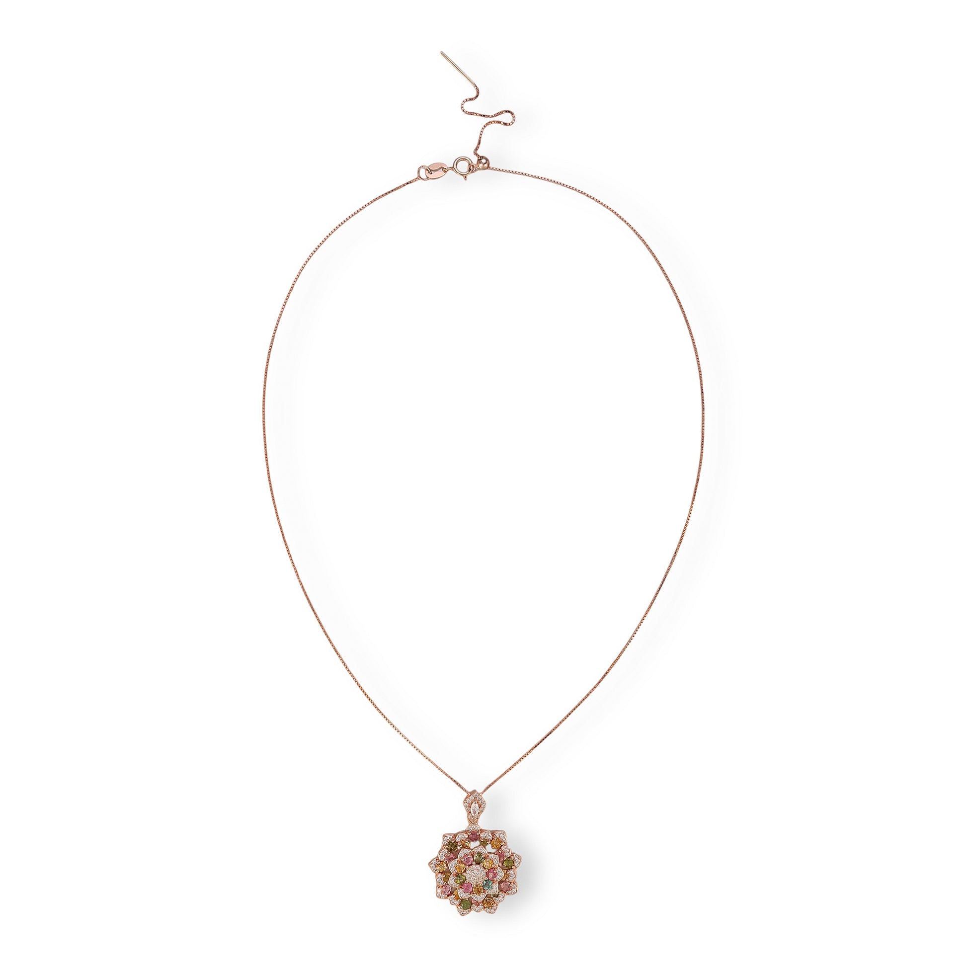 Smilla Multicolor Tourmaline Floral Necklace