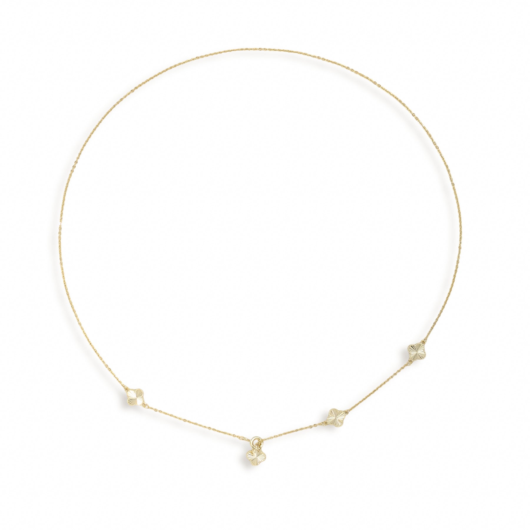 Souhait Feminine 18K Gold Trèfle Necklace