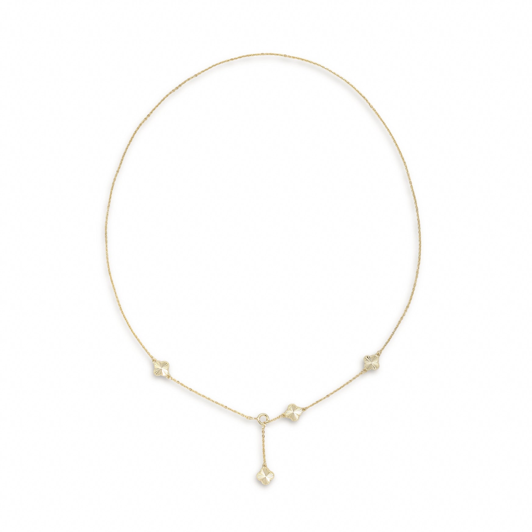 Souhait Feminine 18K Gold Trèfle Necklace