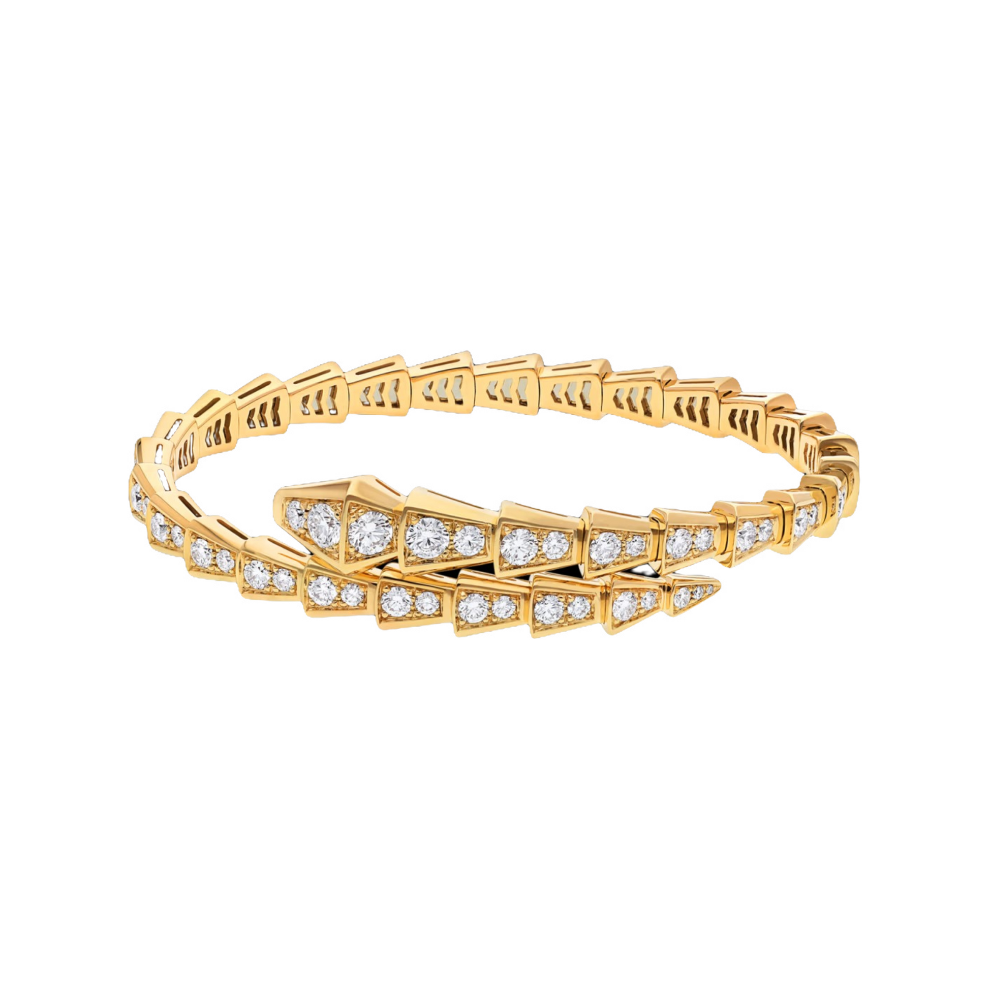 Stefanie 14K Gold Snake Open Bangle