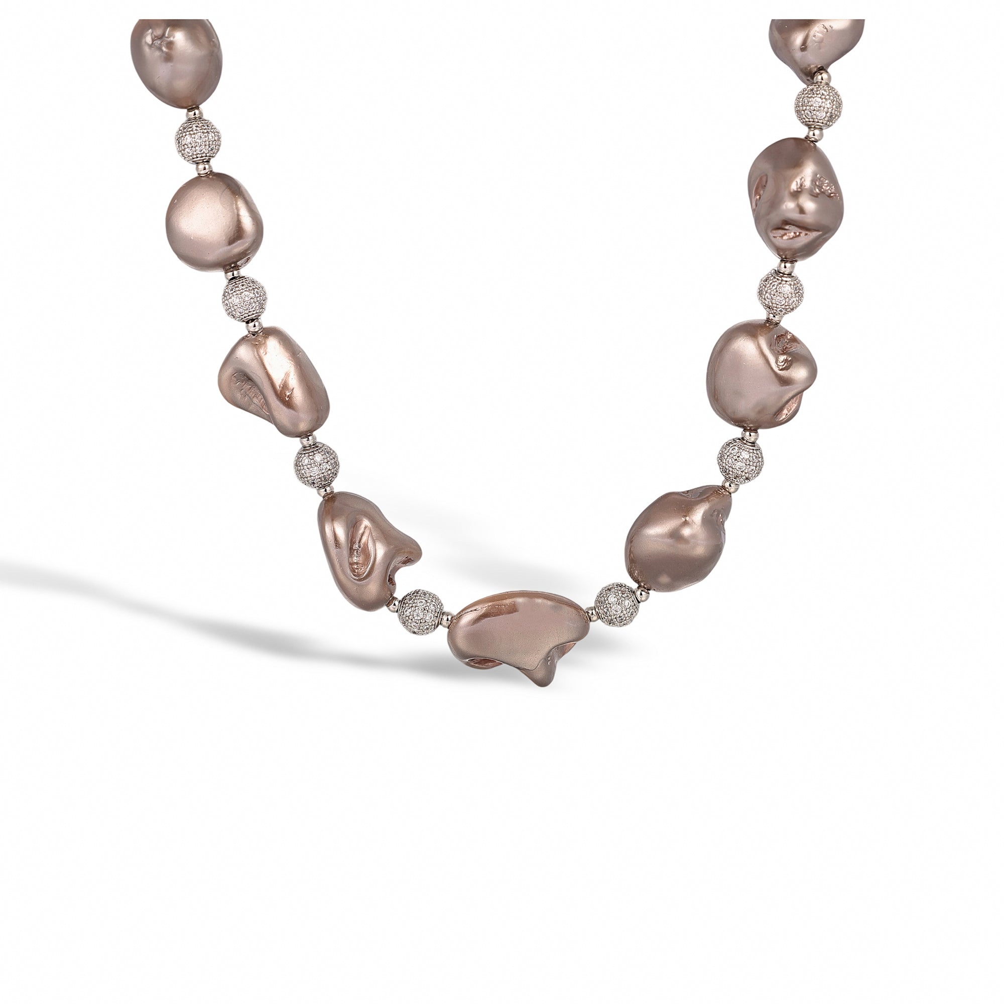 Steffi Gray Baroque Pearl Necklace