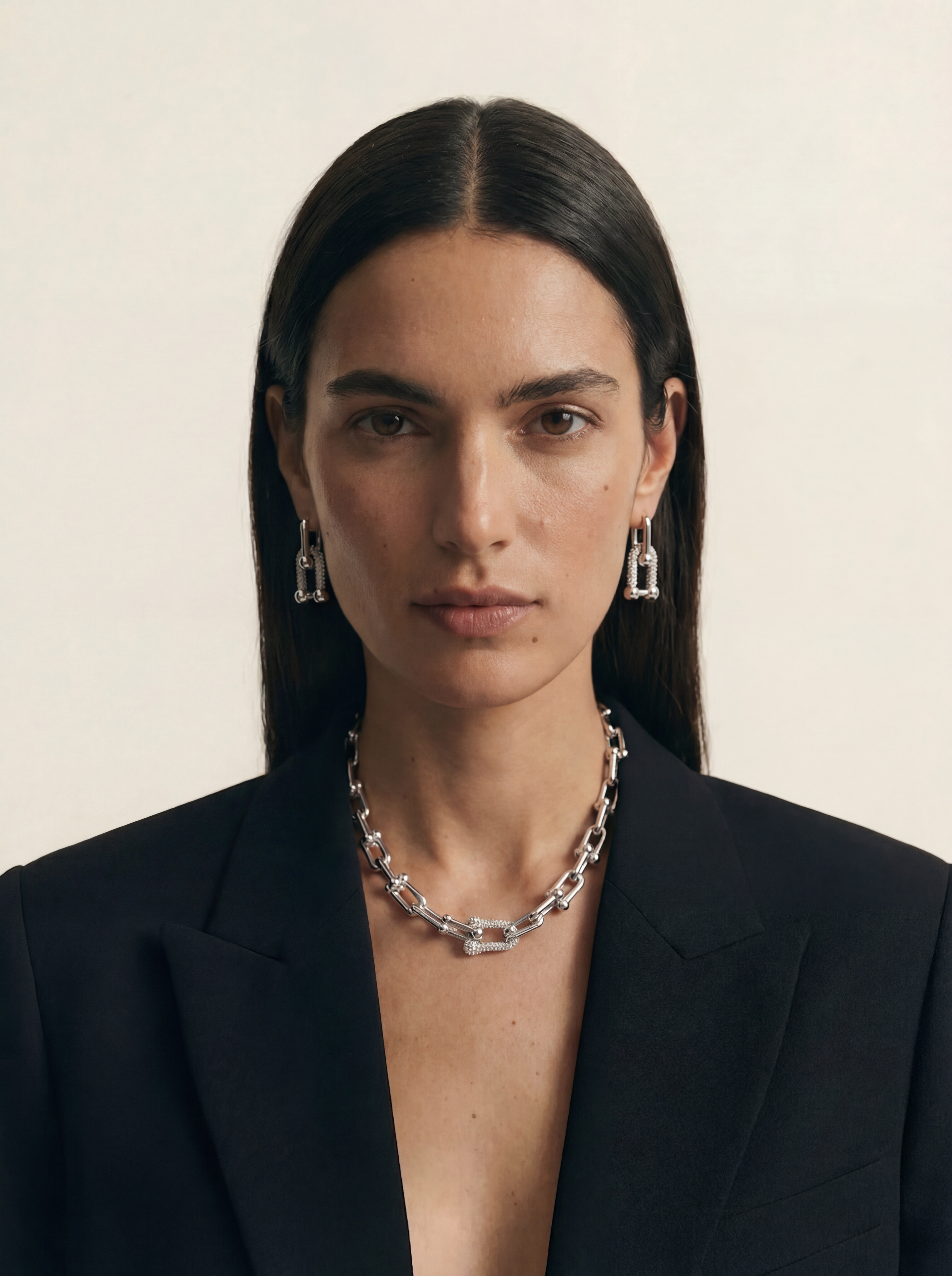 Stéphanie Silver U-Shape Earrings
