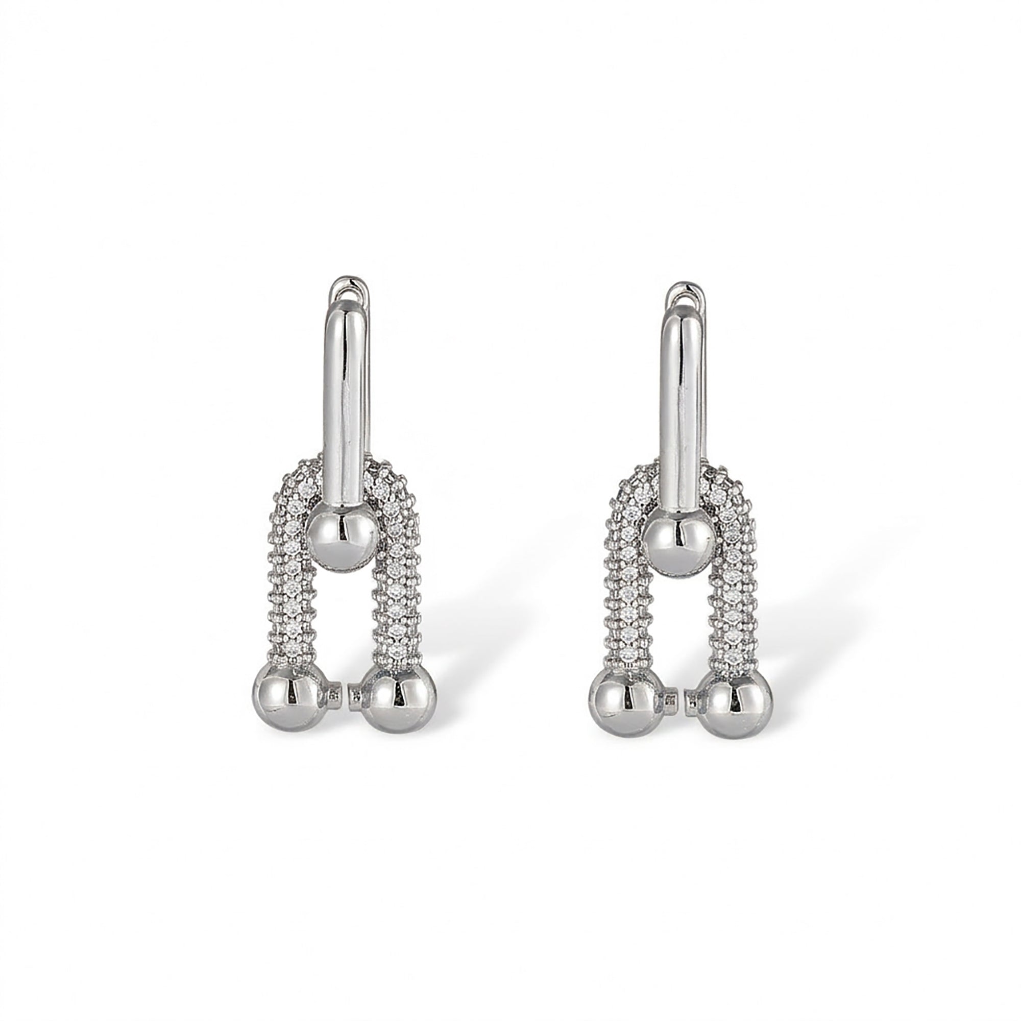 Stéphanie Silver U-Shape Earrings