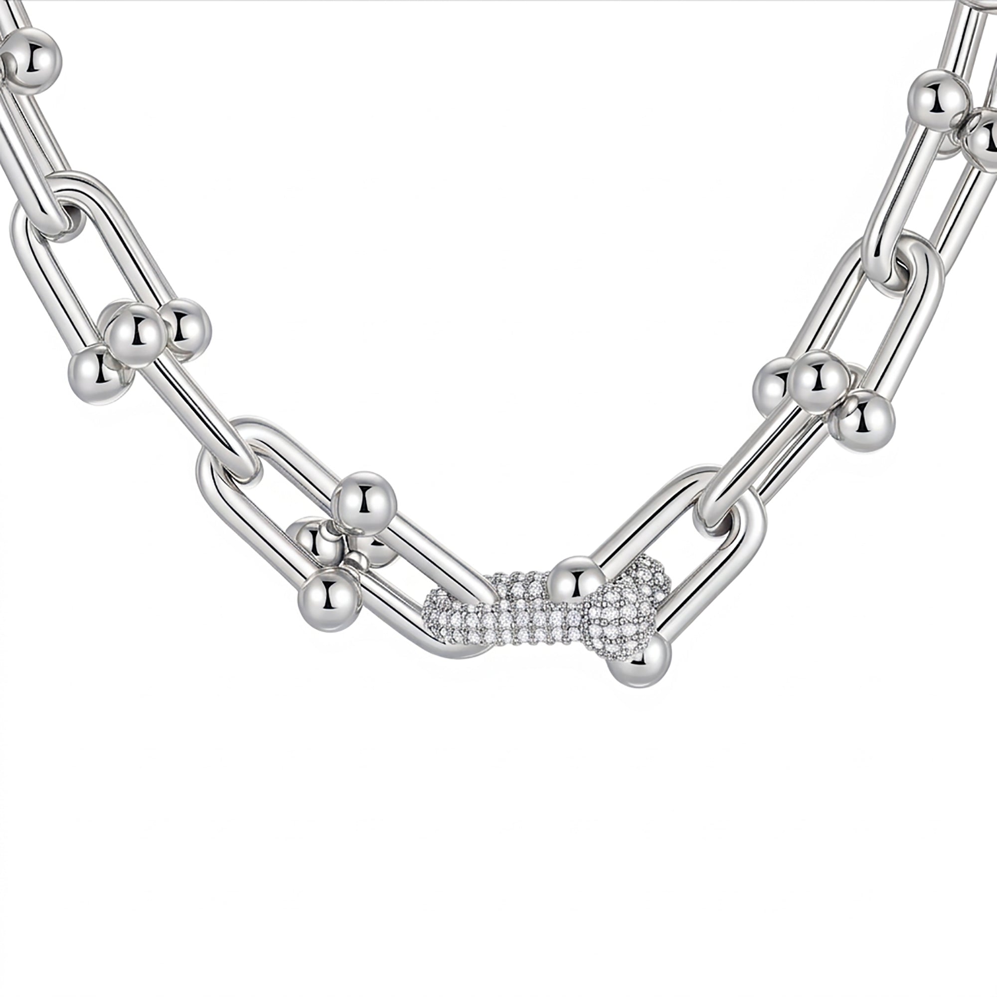 Stéphanie Silver U-Shape Necklace