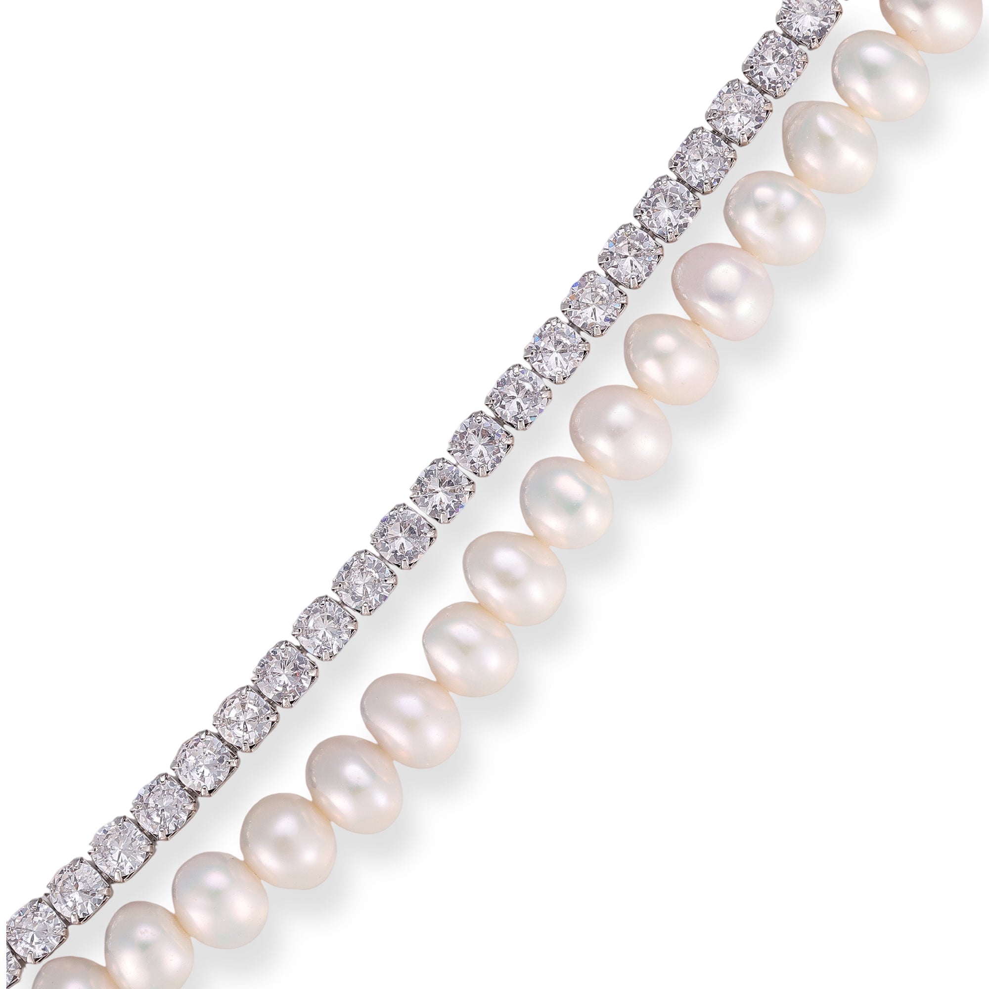 Sunwina White Pearl Double Layer Bracelet